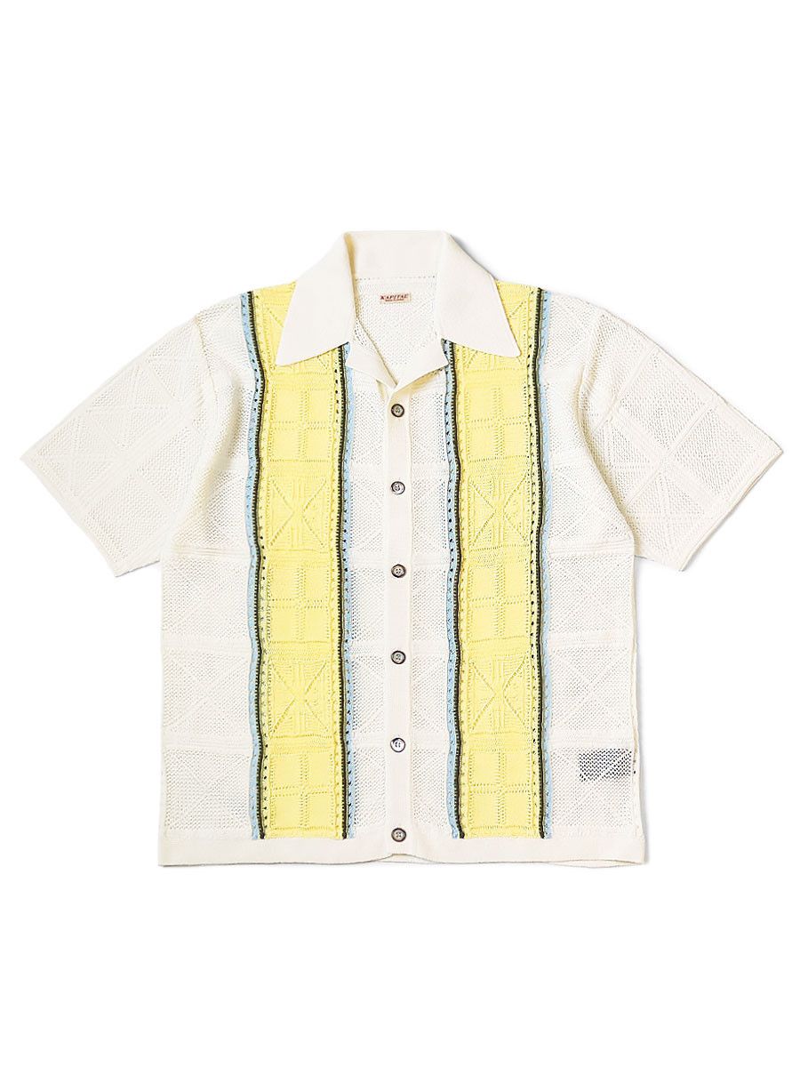 Kapital Kapital 12G Crochet Knit Tennessee Aloha Polo shirt Size US L / EU 52-54 / 3 - 1 Thumbnail