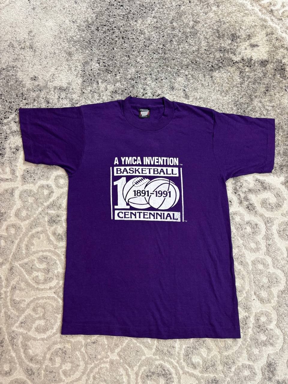 Vintage Vintage 1991 YMCA Basketball Centennial T-Shirt Screen Stars Size US M / EU 48-50 / 2 - 5 Thumbnail