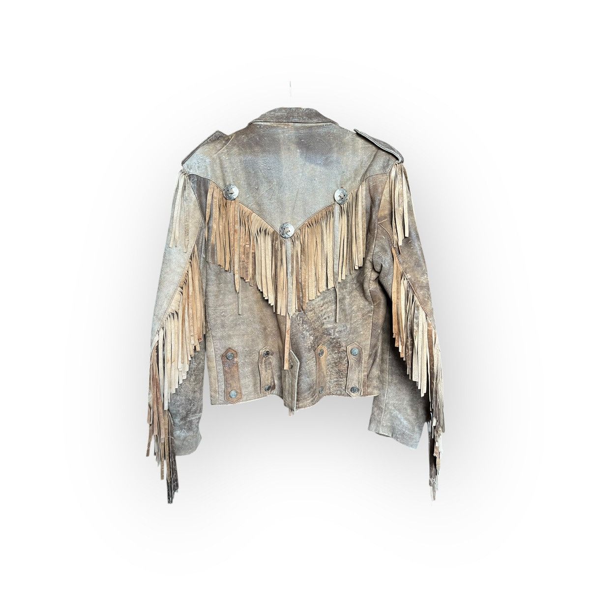 Vintage Vintage Leather Fringe Western Motorcycle Jacket Size US S / EU 44-46 / 1 - 2 Thumbnail