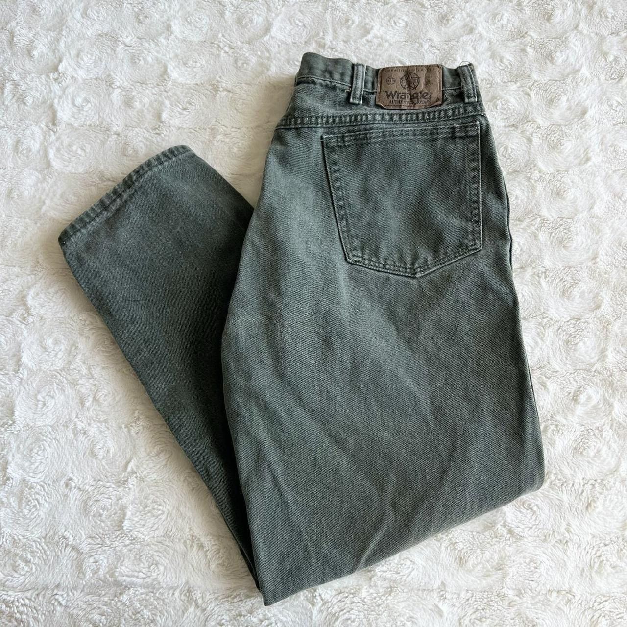 Wrangler Vintage Wrangler Jeans Mens 35x29 *Tag 38x30 Green Straight Size US 35 - 1 Thumbnail