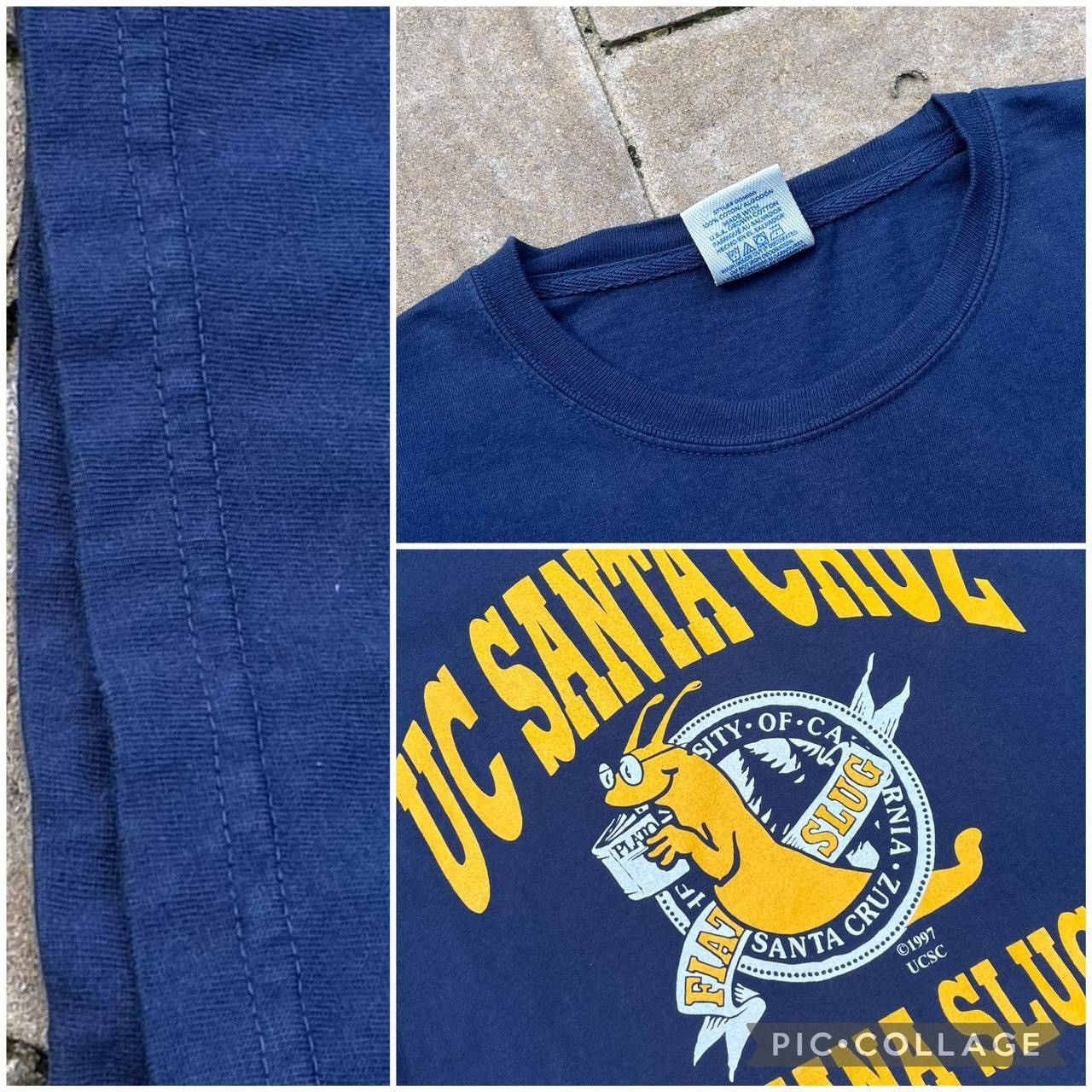 Santa Cruz Skateboards × Vintage Vintage 90s UC Santa Cruz Banana Slugs Pulp Fiction Tshirt Size US S / EU 44-46 / 1 - 3 Thumbnail