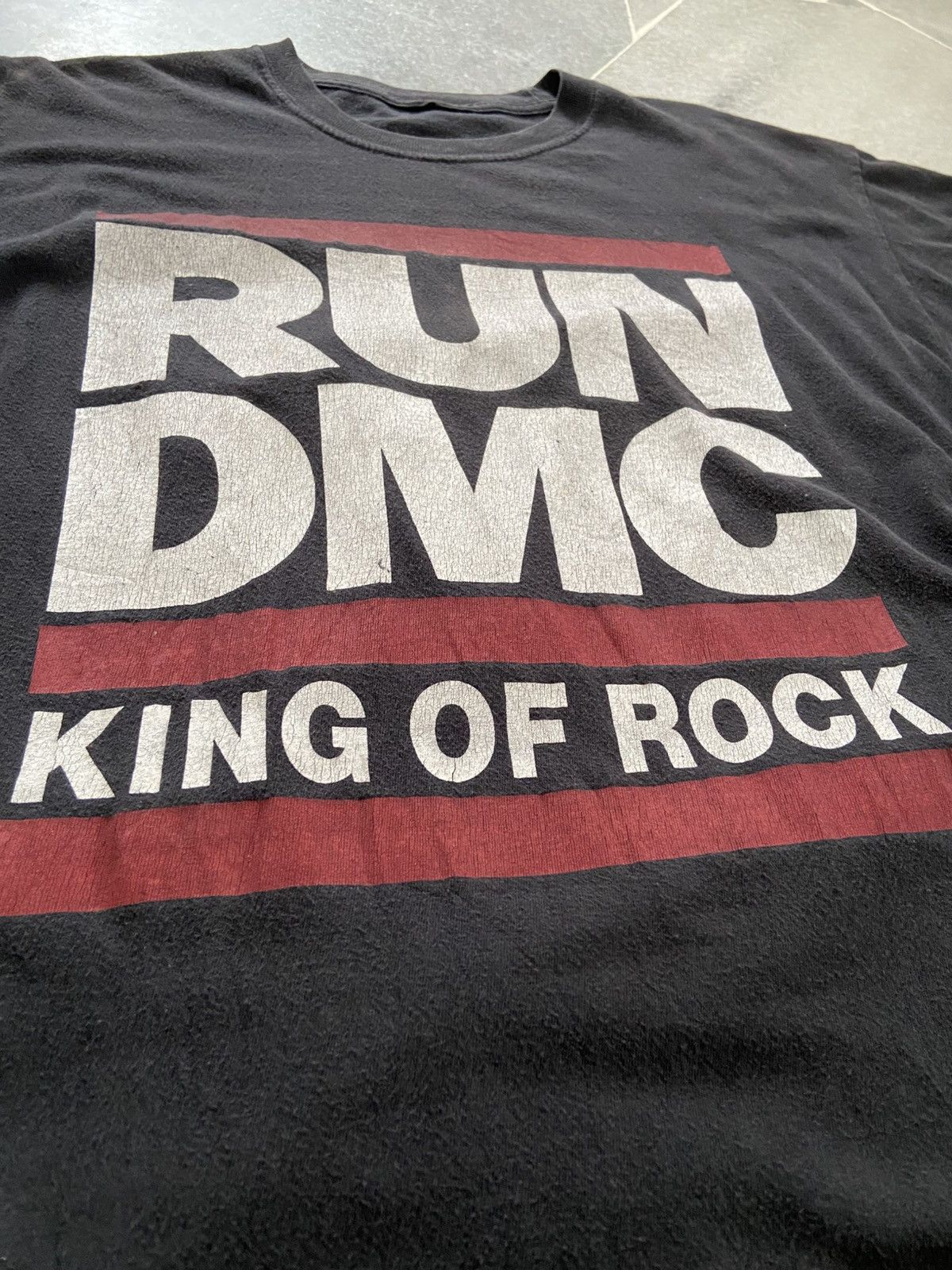 RUN DMC × Rap Tees × Vintage Vintage RUN DMC King Of Rock T-Shirt Size US L / EU 52-54 / 3 - 9 Thumbnail