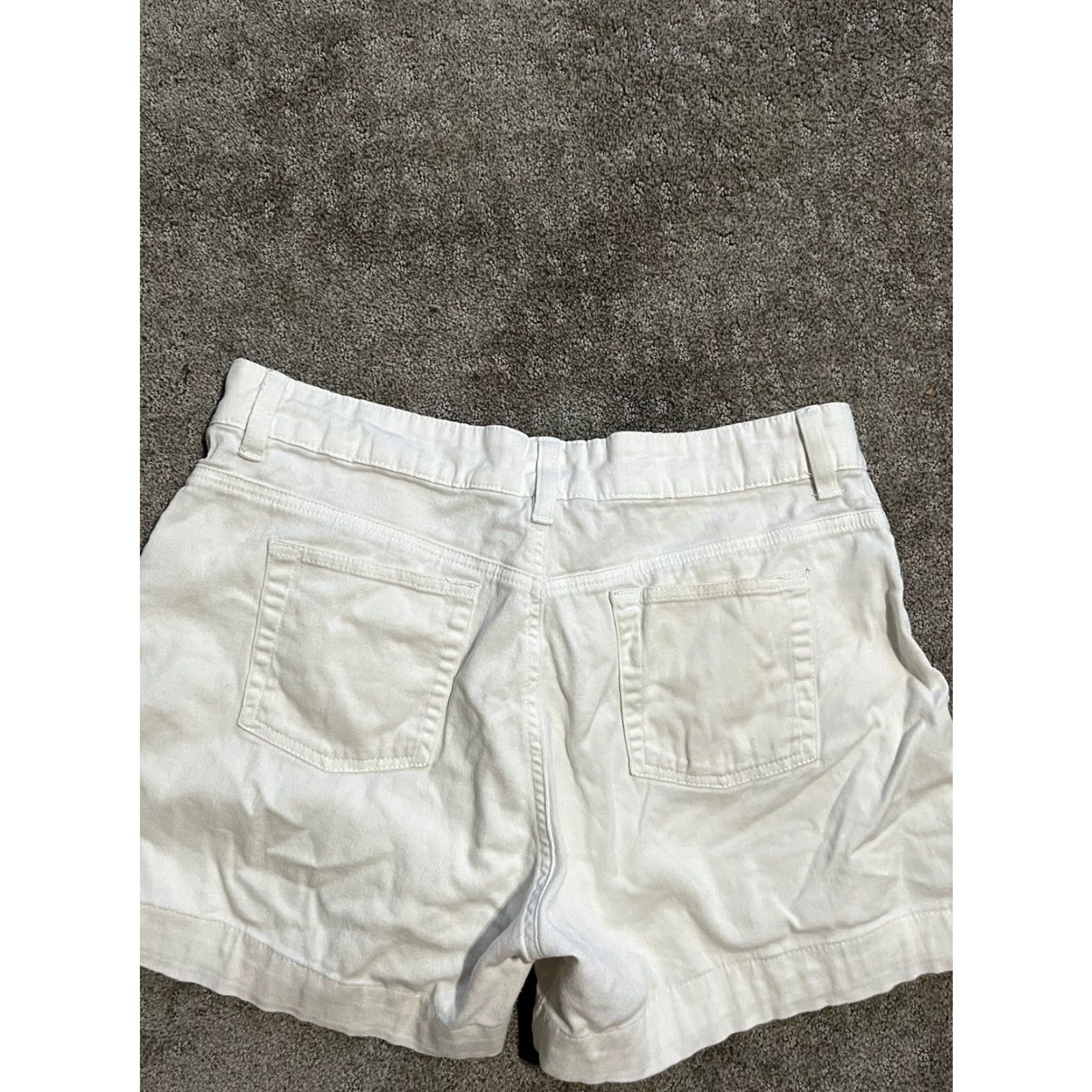 Lee VINTAGE Lee Women Chino Shorts Size 12 Mid Rise White Casual Travel Activewear Size 34" / US 12 / IT 48 - 2 Thumbnail
