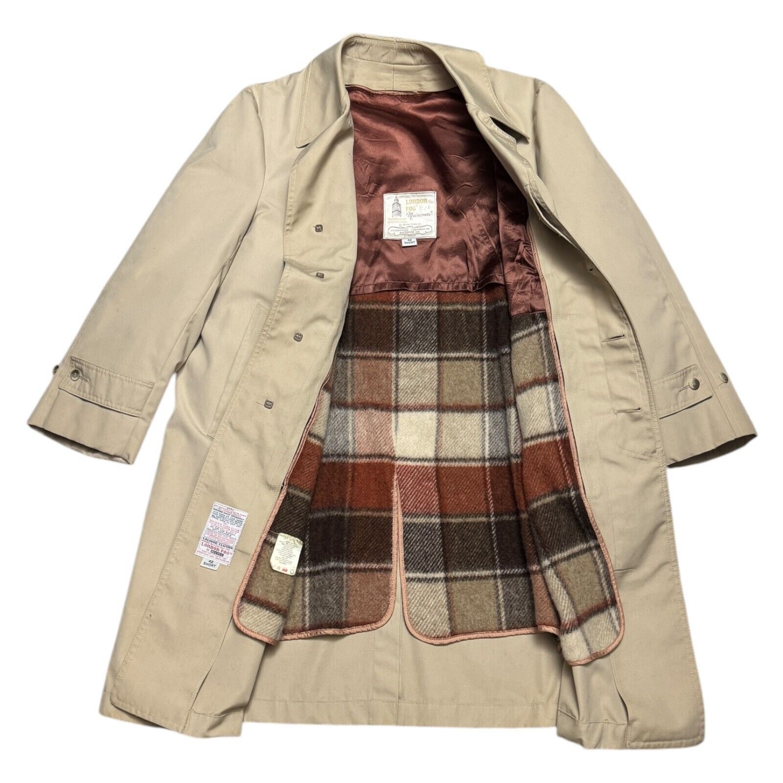 London Fog LONDON FOG MAINCOATS Vintage Retro Casual Trench Coat 42S Size US L / EU 52-54 / 3 - 2 Thumbnail