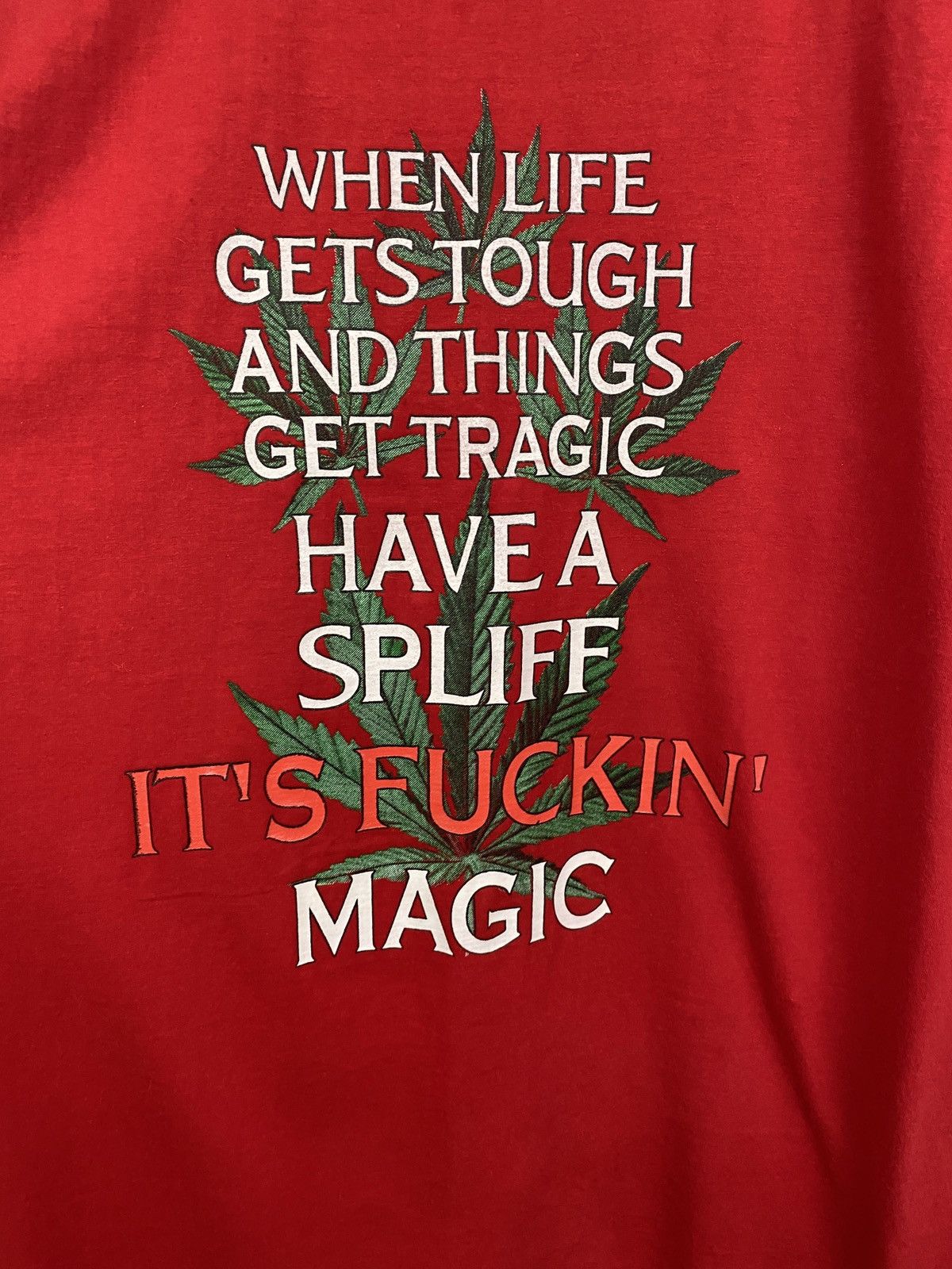 Vintage Vintage 90s Marijuana Cannabis T-Shirt Rare Retro Hype Y2K Size US XL / EU 56 / 4 - 4 Thumbnail