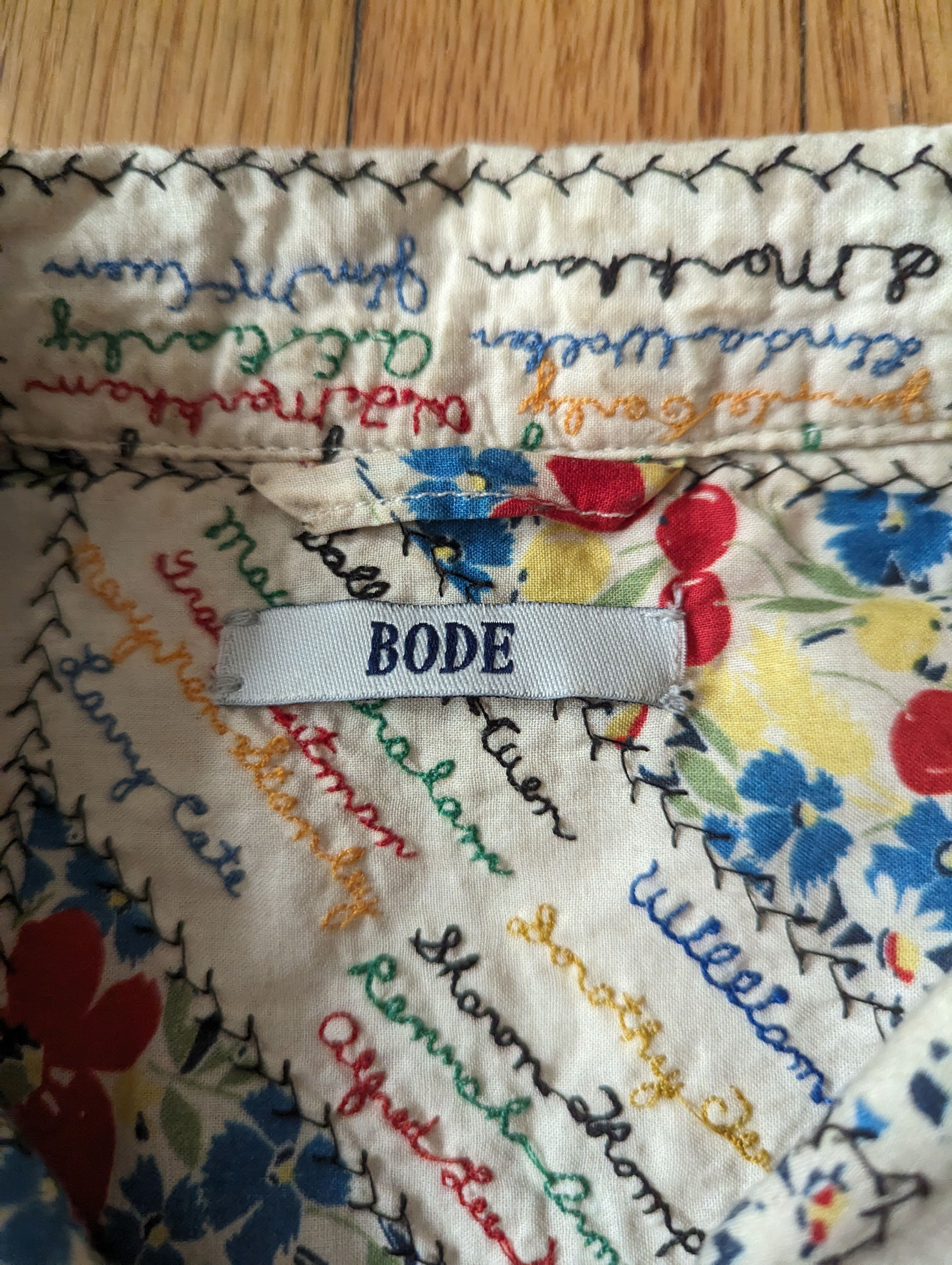 Bode BODE Printed Embroidered Cotton Shirt Size US M / EU 48-50 / 2 - 2 Thumbnail