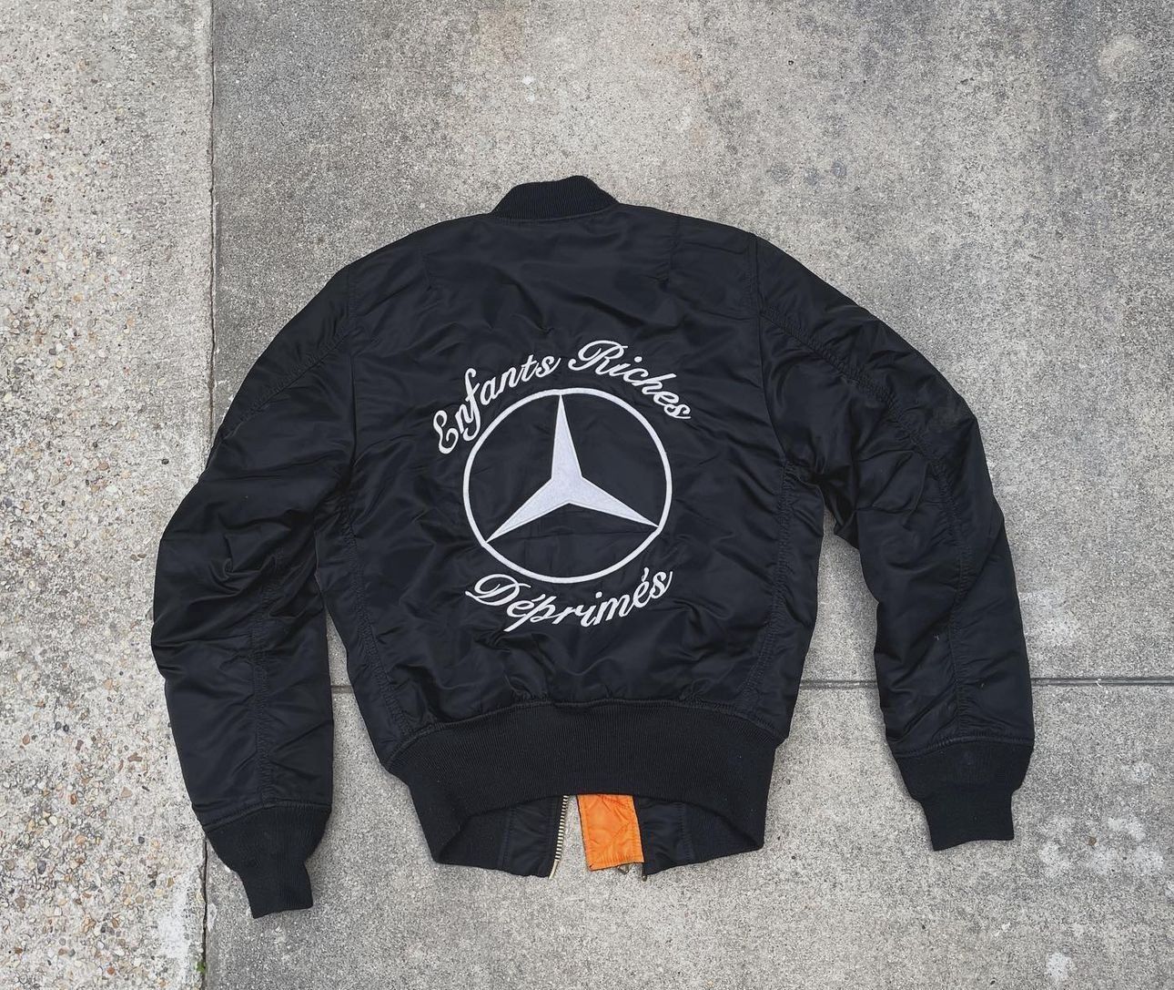 Image of Enfants Riches Deprimes “Mercedes” Bomber in Black, Men's (Size XS)