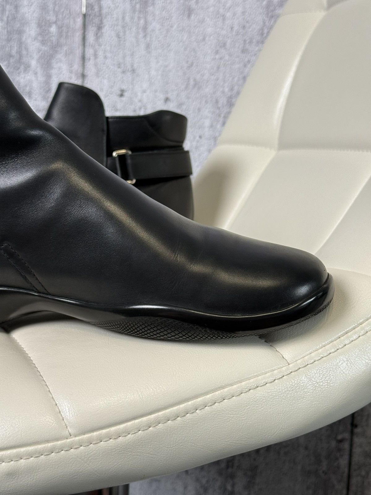 Prada Prada Sport Leather Ankle Boots Strap Men’s Chelsea Shoes Size US 11 / EU 44 - 8 Thumbnail