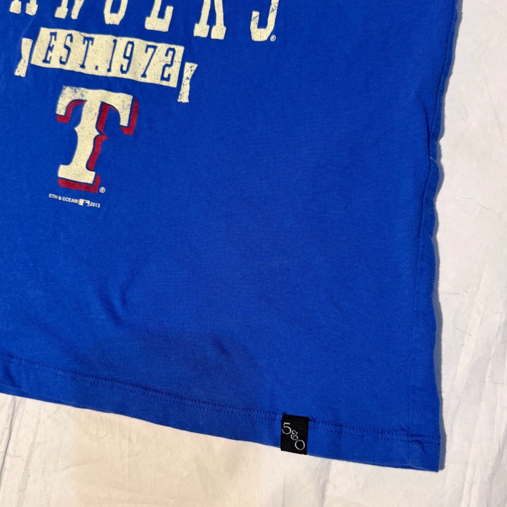 MLB MLB Texas Rangers Women’s V-neck Tshirt - M Blue Logo T-Shirt, Casual, Short Sleeve, Jersey Cotton, Regular Fit Size M / US 6-8 / IT 42-44 - 3 Thumbnail