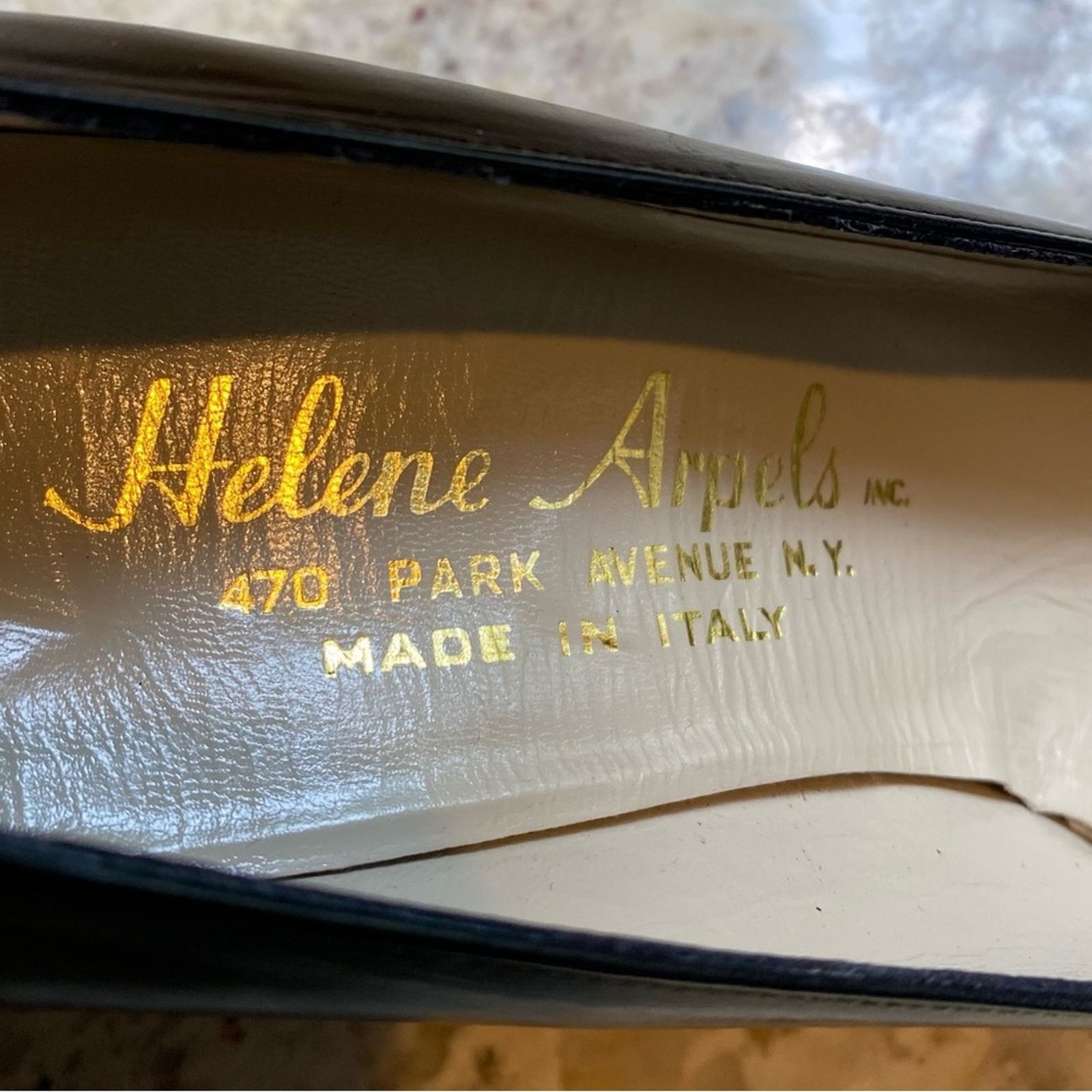 Helene Arpels Park Avenue Black Leather Pumps Italy 9.5 AA