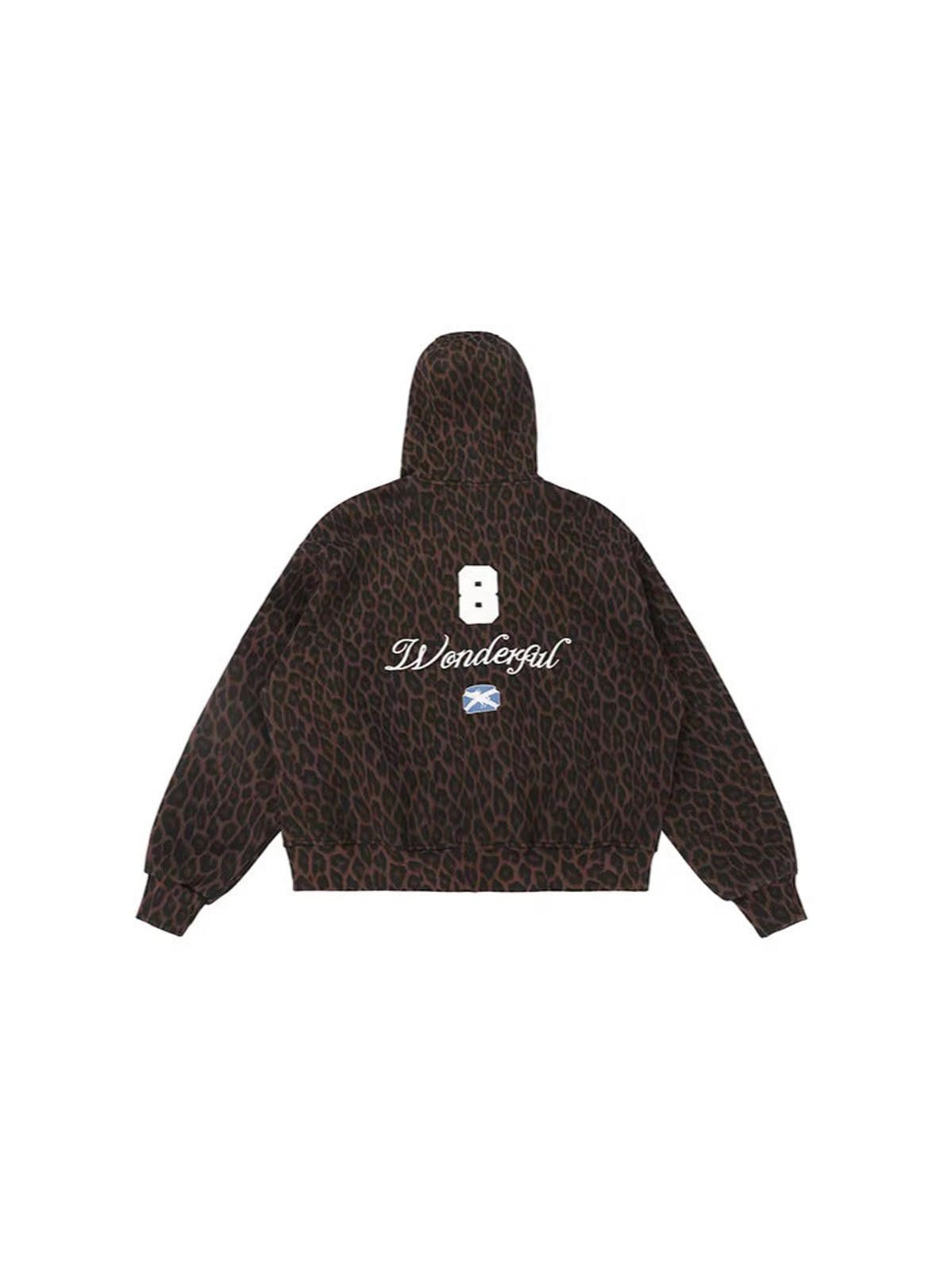 Other Leopard Number Patch-Embroidered Boxy Zip Hoodie Size US M / EU 48-50 / 2 - 4 Thumbnail