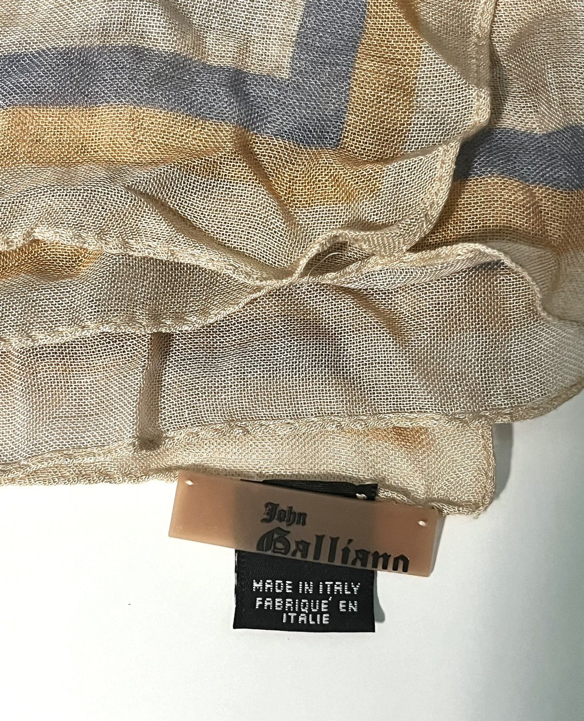 John Galliano John Galliano Beige Floral Gazette Print Scarf Size ONE SIZE - 3 Thumbnail