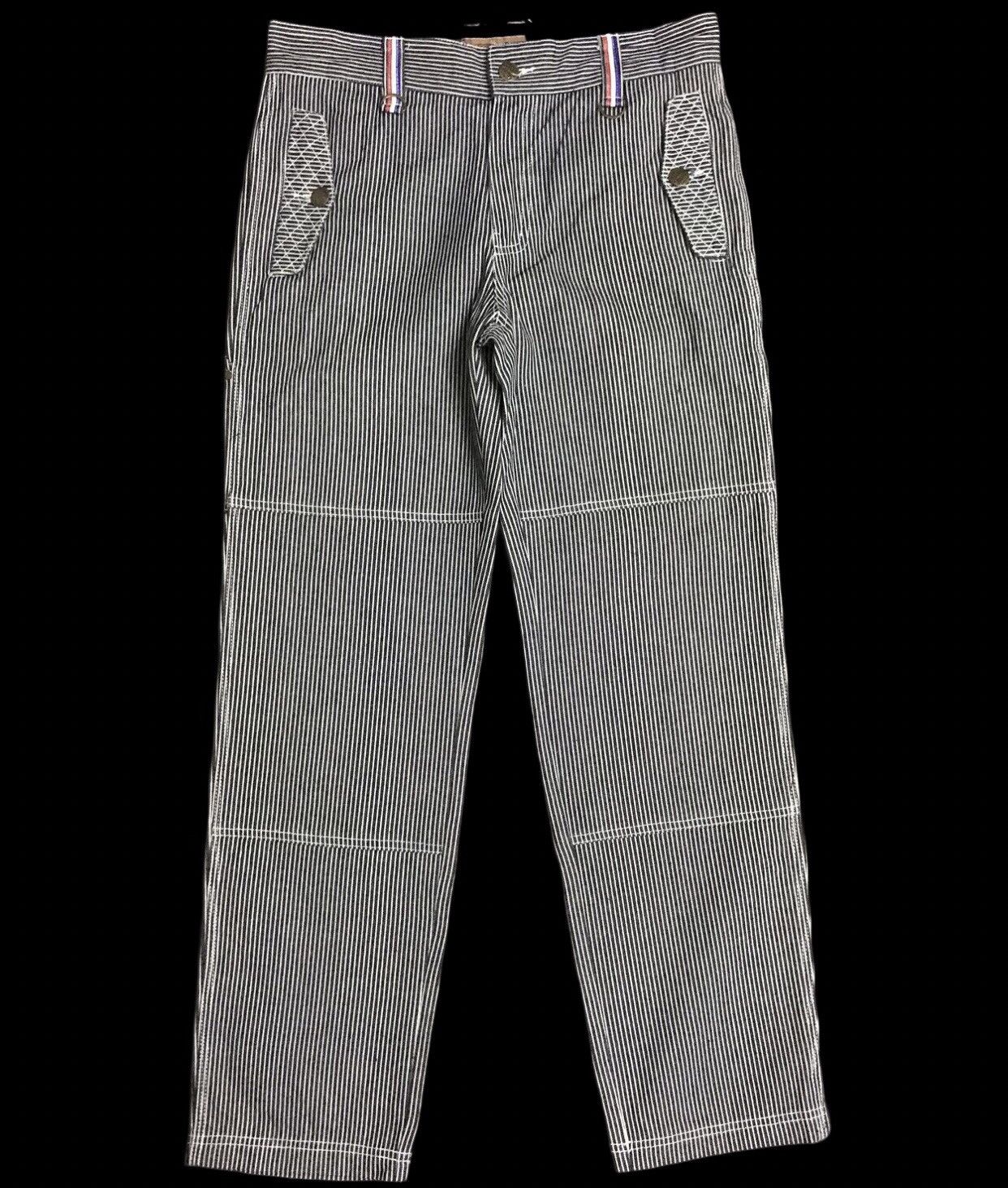 Japanese Brand D109 OCTOPUS ARMY Street Style Hickory Carpenter Pant Size US 34 / EU 50 - 2 Thumbnail
