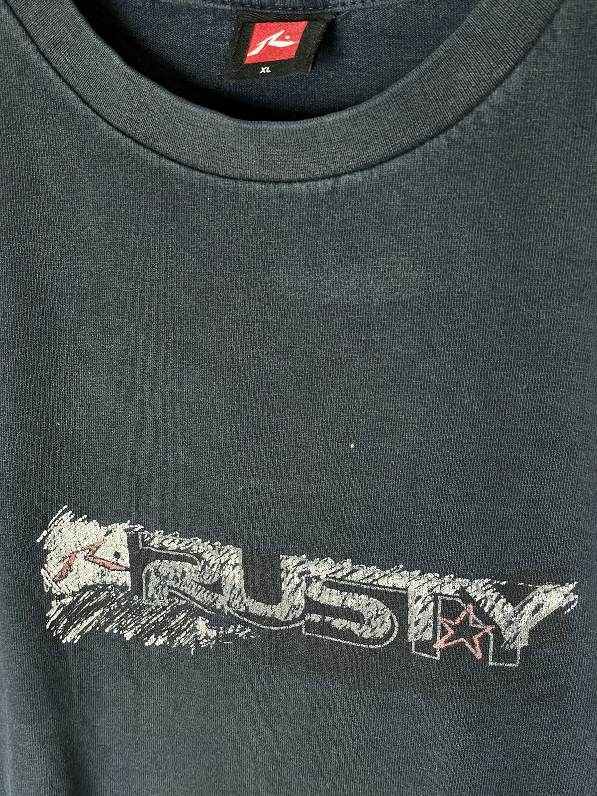 Quiksilver × Rusty Vintage Rusty T Shirt 90s Surf style Spellout Big Logo Size US XL / EU 56 / 4 - 7 Thumbnail