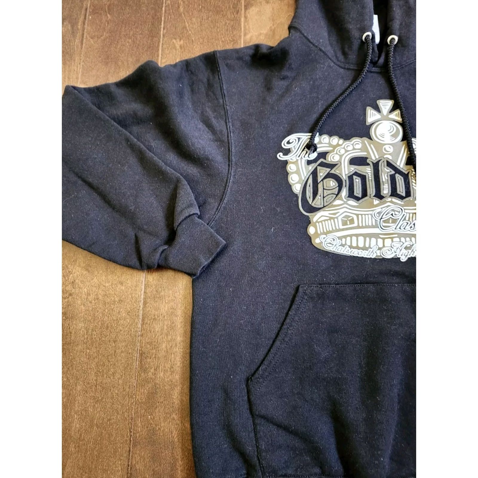 Jerzees Chatsworth High School Golden Class Of 2013 Custom Hoodie Perdomo - Size Small - Black - Pullover - Men - Hoodie Size US S / EU 44-46 / 1 - 2 Thumbnail