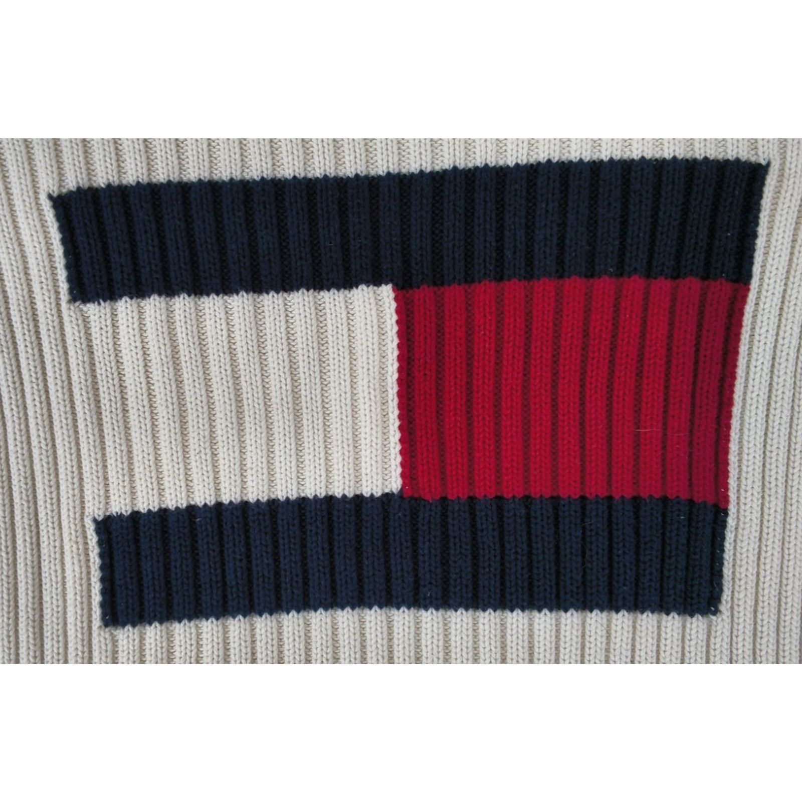 Tommy Hilfiger Tommy Hilfiger Sweater Men's L White Flag Logo 90's Cotton Size US L / EU 52-54 / 3 - 11 Thumbnail