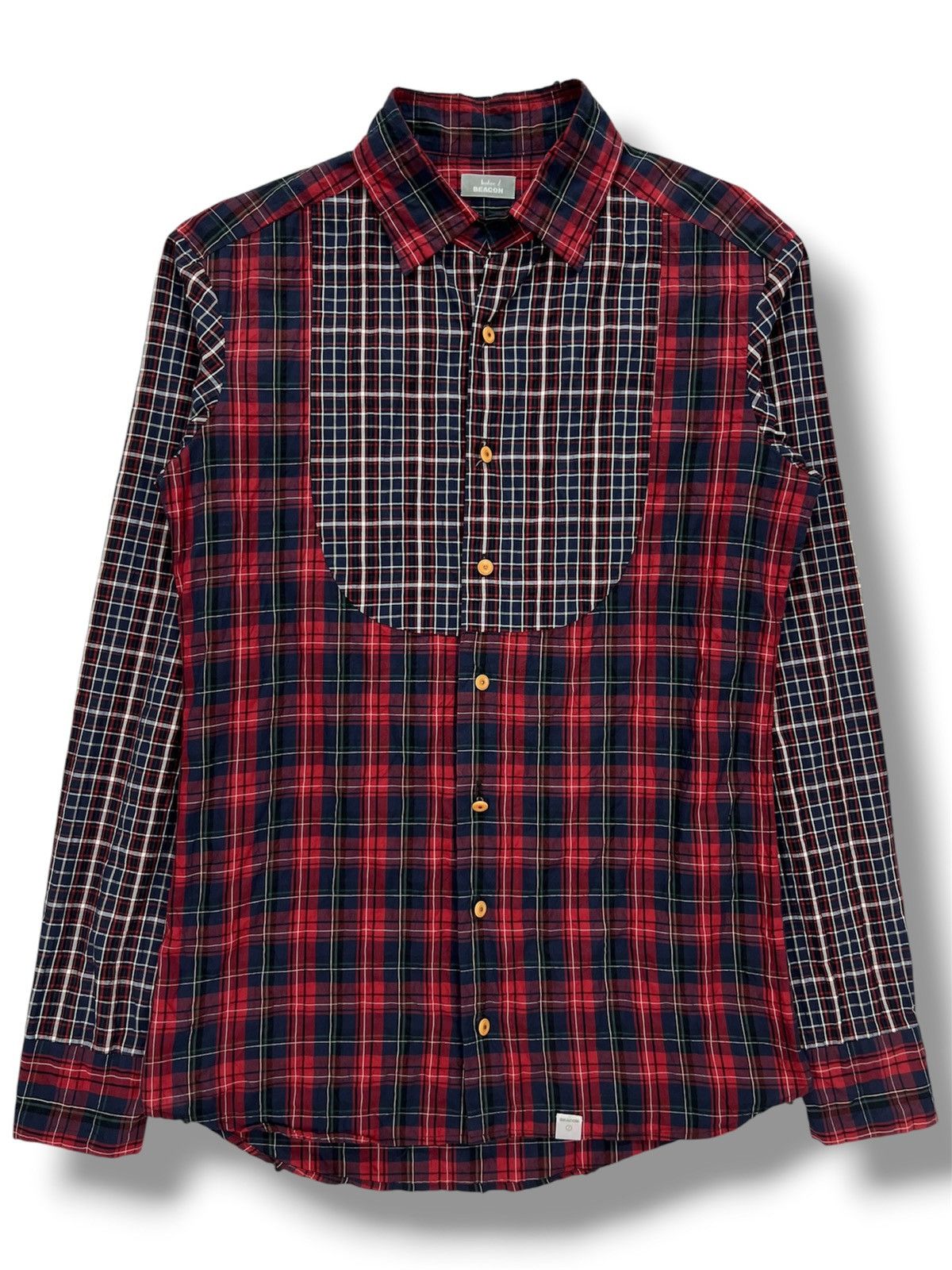 Kolor Kolor Beacon Reconstructed Plaid Shirt Size US S / EU 44-46 / 1 - 1 Thumbnail