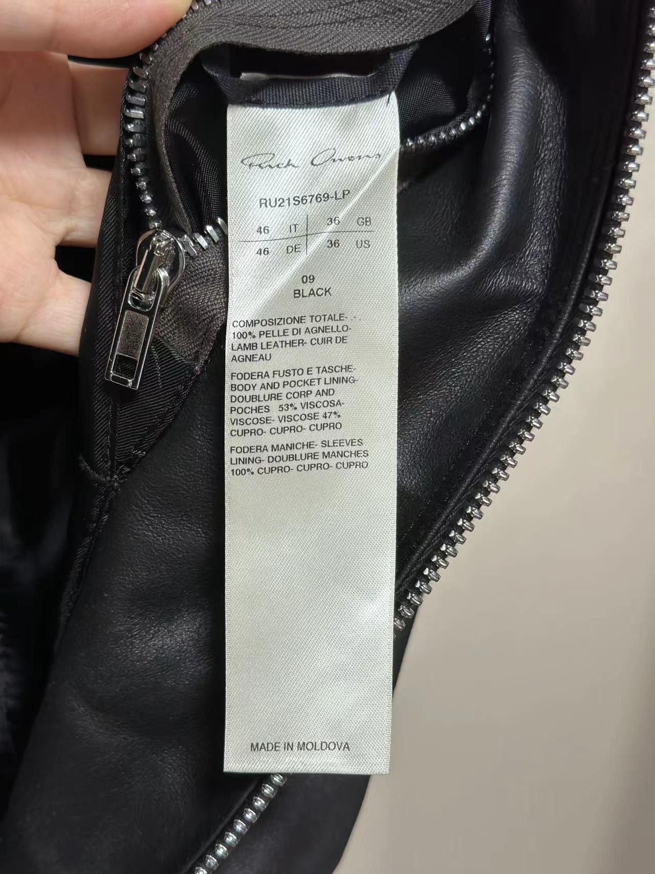 Rick Owens Rick Owens SS21 Black PHLEGTHON IES leather jacket Size US S / EU 44-46 / 1 - 4 Thumbnail