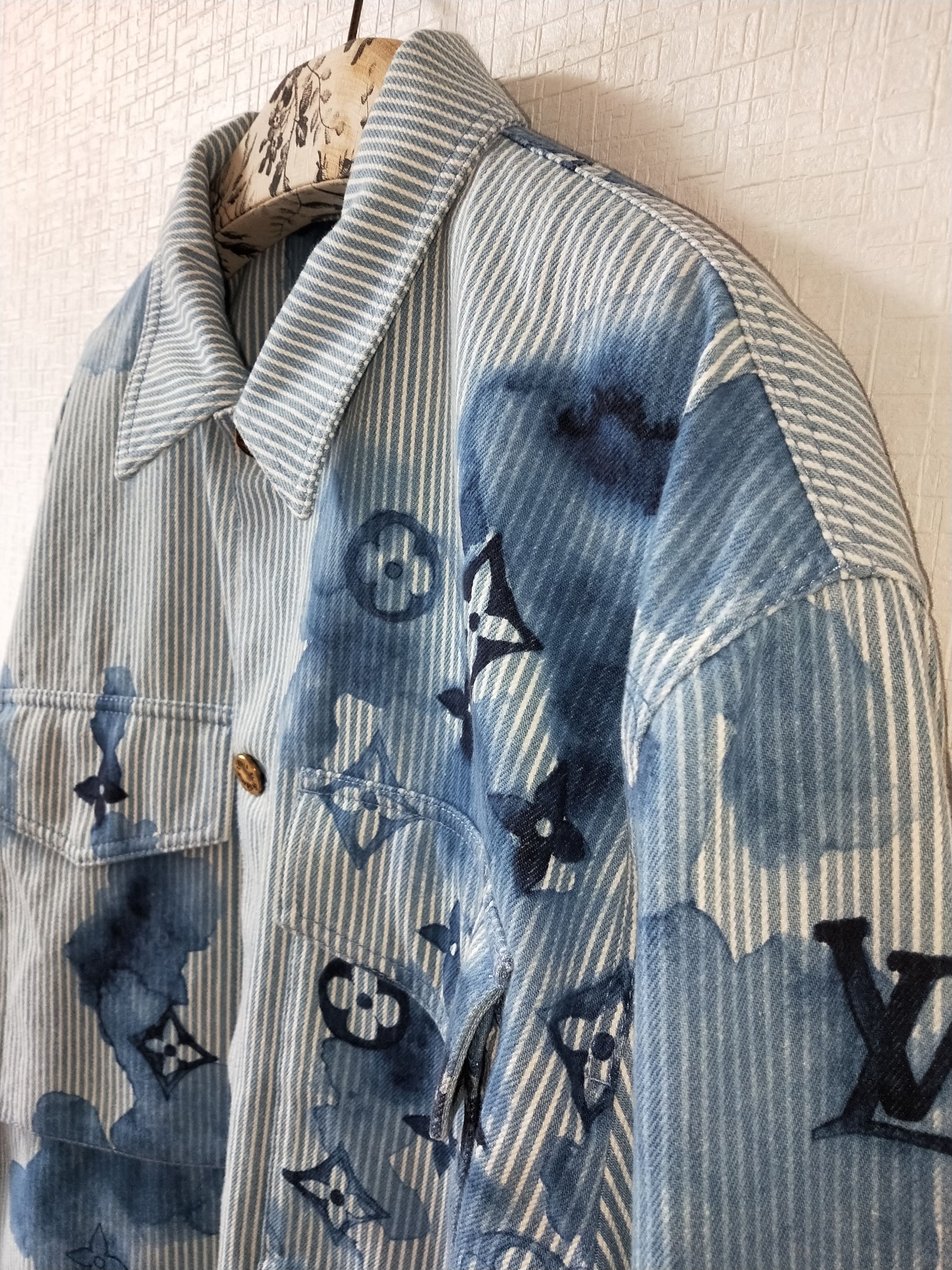Louis Vuitton Striped Monogram Workwear Denim Jacket Size US XXL / EU 58 / 5 - 3 Thumbnail