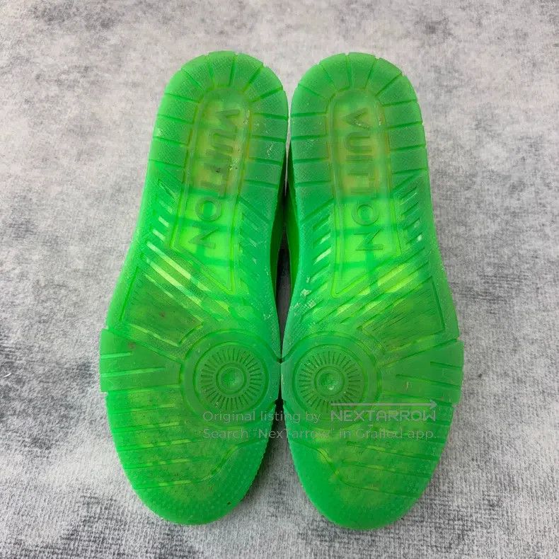 Louis Vuitton Louis Vuitton Trainer Monogram Denim Fluorescent Green sho Size US 7.5 / EU 40-41 - 4 Thumbnail