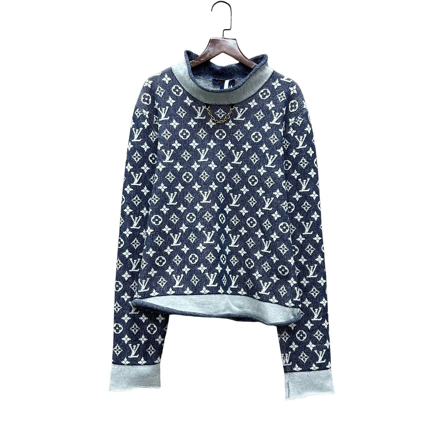 Louis Vuitton Louis Vuitton Monogram Chain Sweater Size L Size L / US 10 / IT 46 - 1 Thumbnail