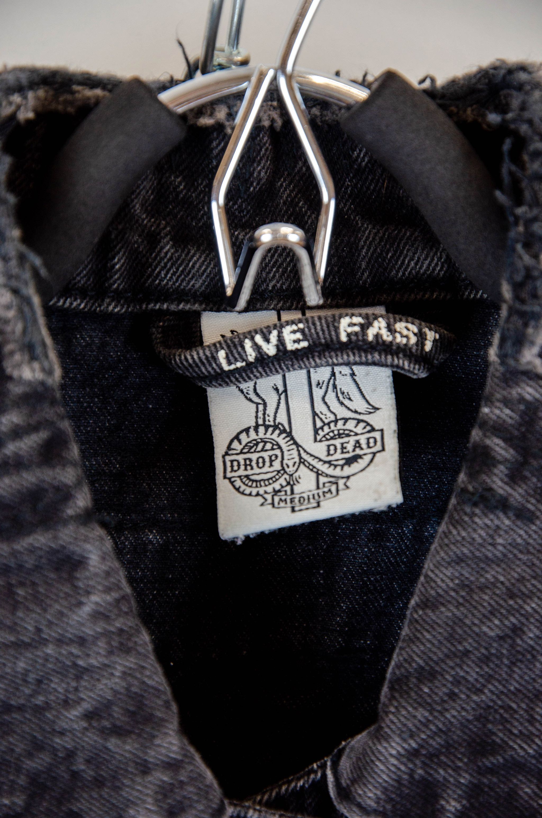 Drop Dead Clothing Drop Dead Punk Denim Vest – Size M Size M / US 6-8 / IT 42-44 - 7 Thumbnail