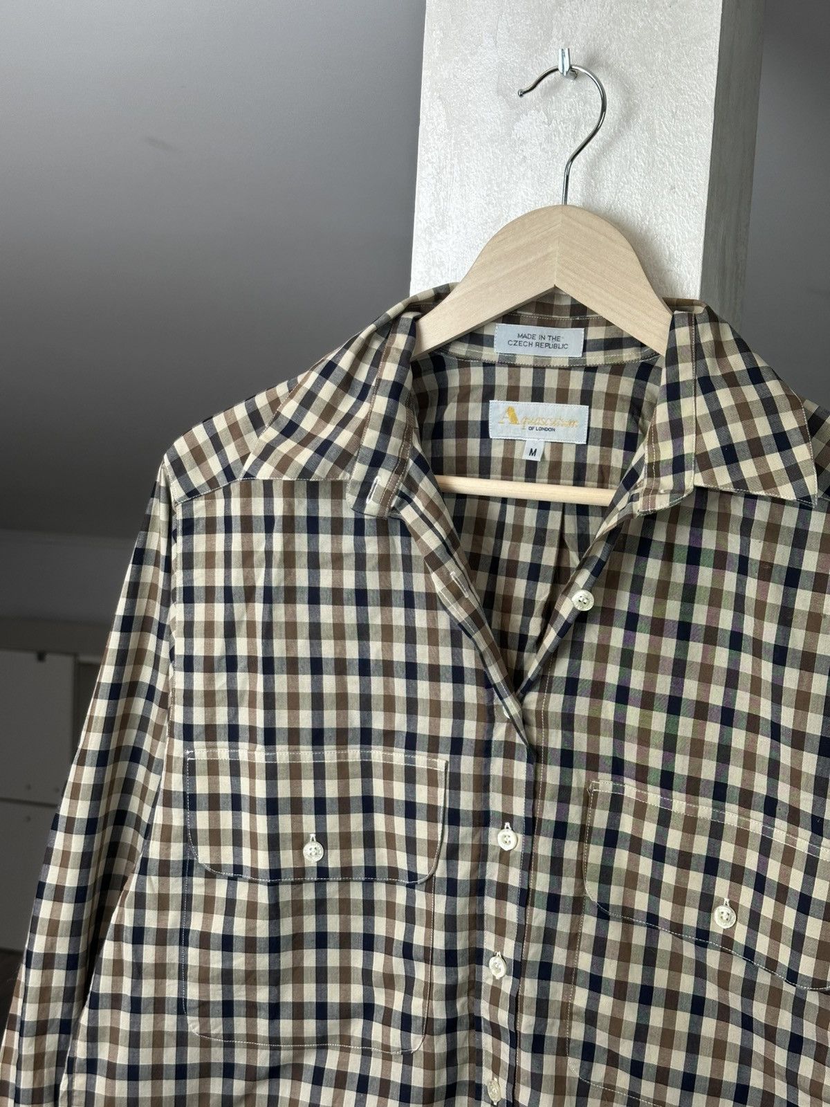 Aquascutum Aquascutum Cotton Shirt Size M Size US M / EU 48-50 / 2 - 2 Thumbnail