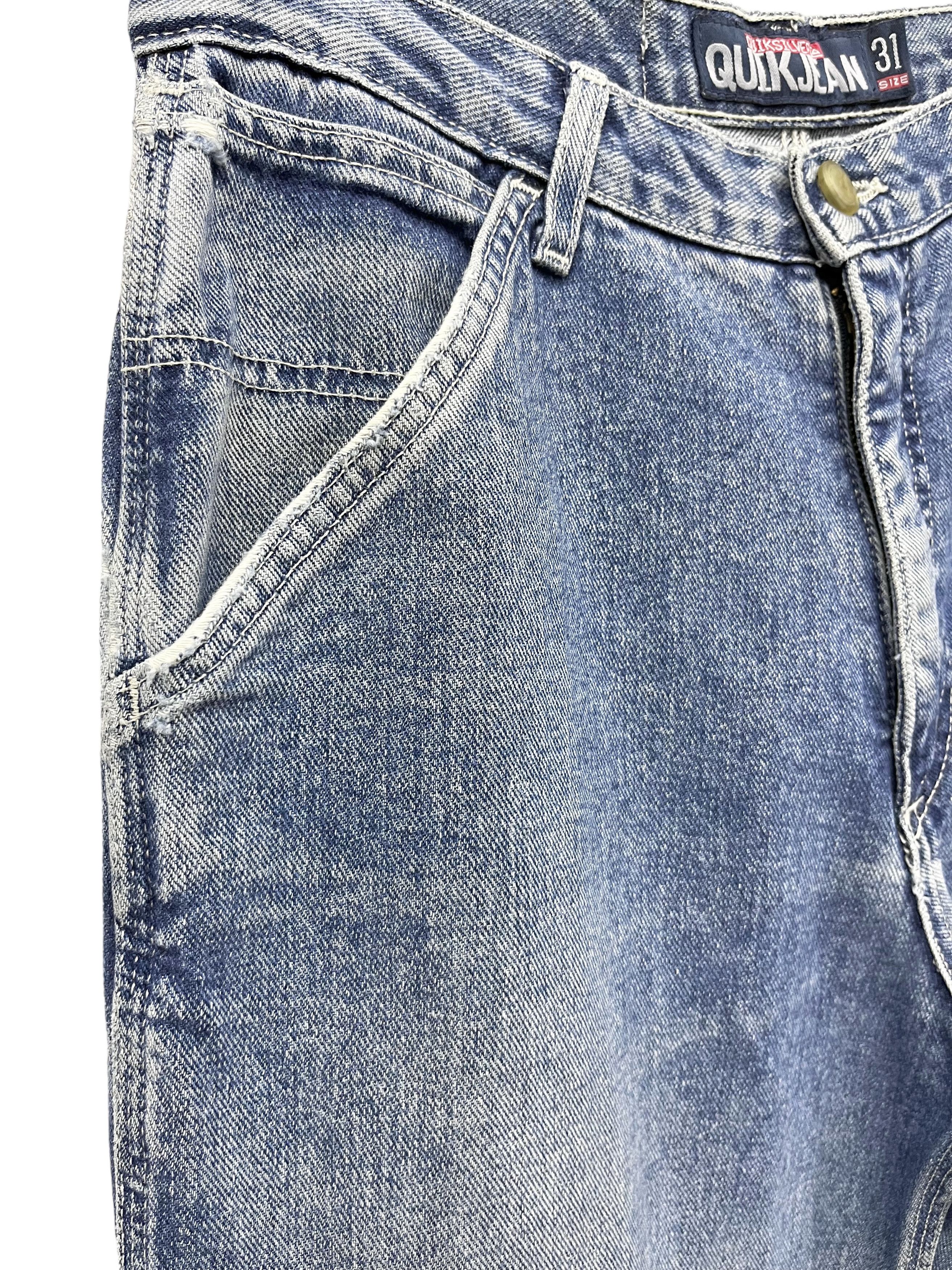 Quiksilver × Vintage 🌊Vintage 90’s QUIKSILVER Carpenter Relaxed Fit Baggy Denim Size US 30 / EU 46 - 12 Thumbnail