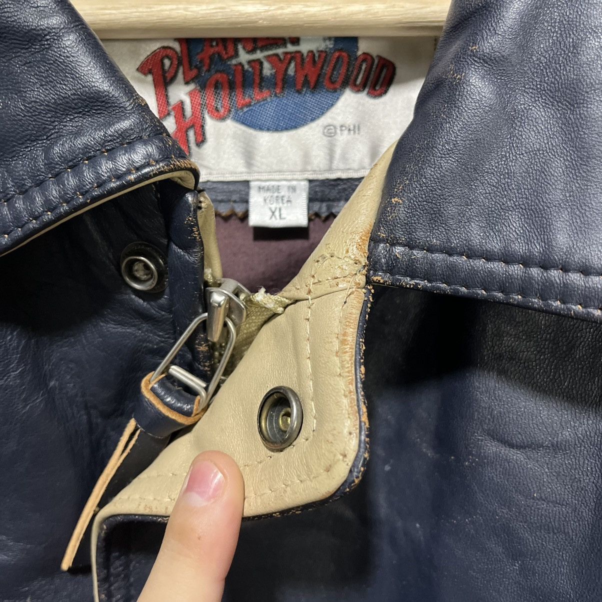 Planet Hollywood Vintage 90s Planet Hollywood California Leather Jacket XL Size US XL / EU 56 / 4 - 9 Thumbnail