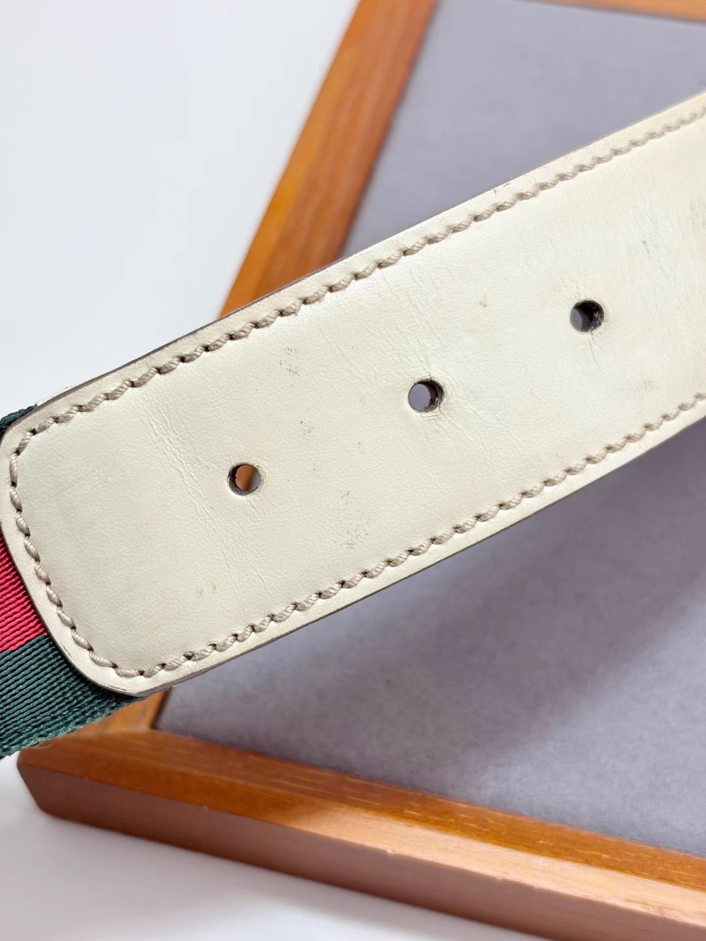 Gucci GUCCI Web Green & Red Belt with G Buckle K1 Size ONE SIZE - 6 Thumbnail