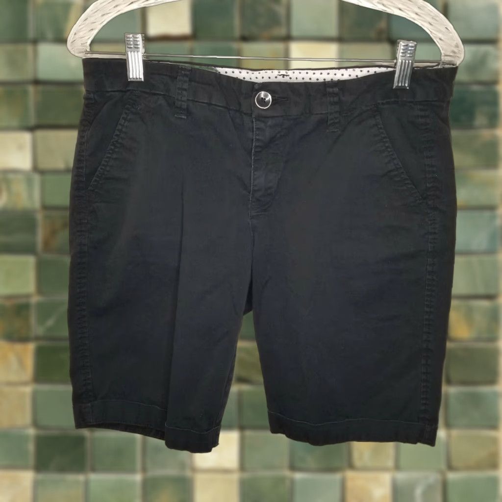 Vintage J. C. Penney JCP Womens Black Chino Shorts Size 6 Regular Women Size 6 Chino Black Size 28" / US 6 / IT 42 - 1 Thumbnail