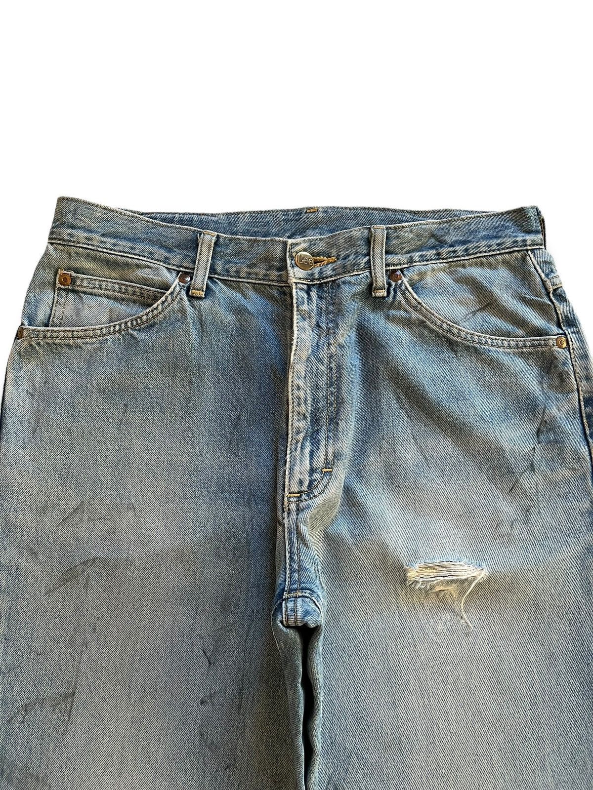 Lee Vintage 90s Lee Japan Blue Wash Distressed Baggy Jeans 32x32 Size US 32 / EU 48 - 4 Thumbnail