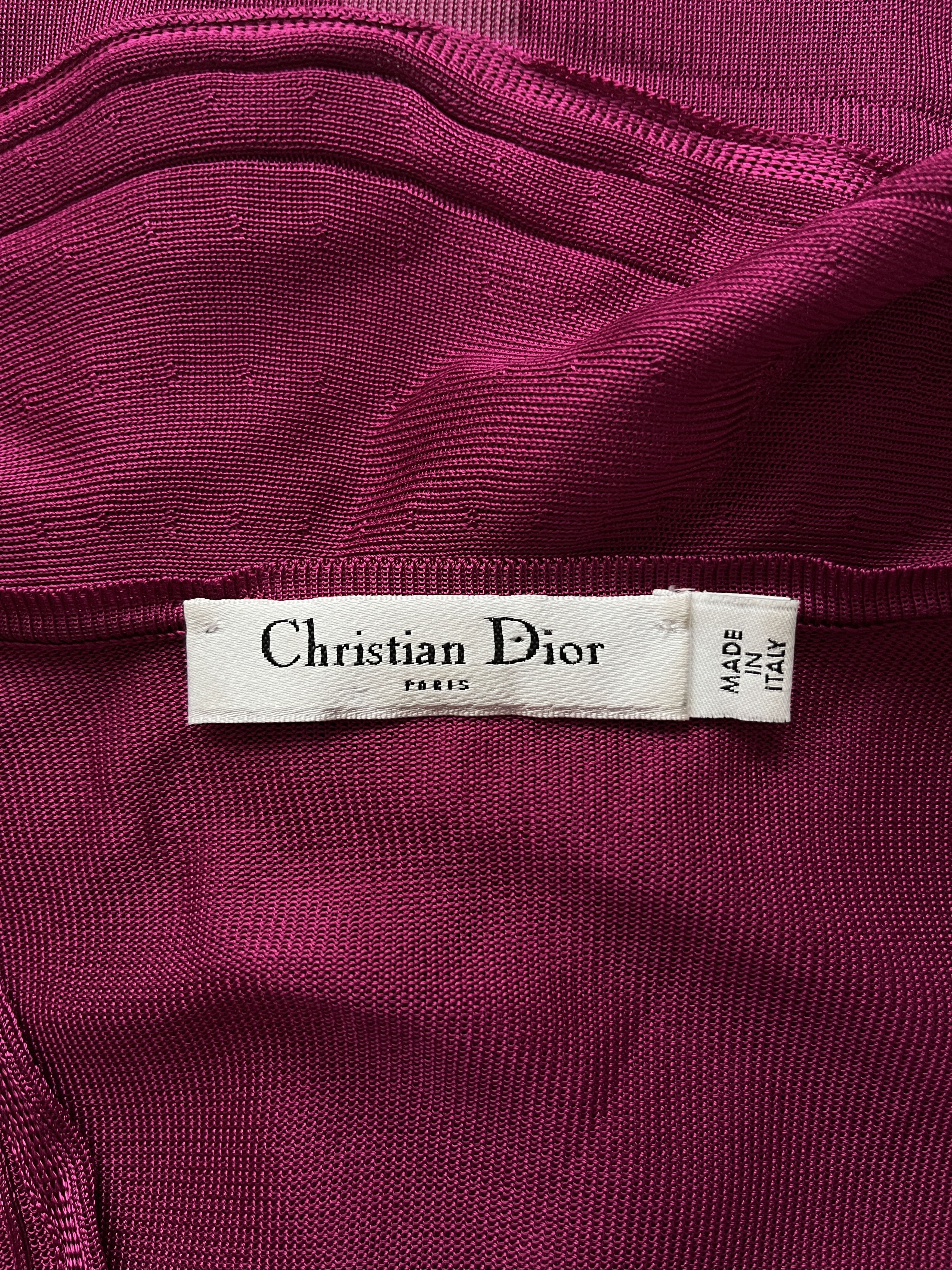Dior ⚡️QUICK SALE⚡️2008 Dior Galliano Fuchsia Sheer Ruffled Top Size M / US 6-8 / IT 42-44 - 3 Thumbnail