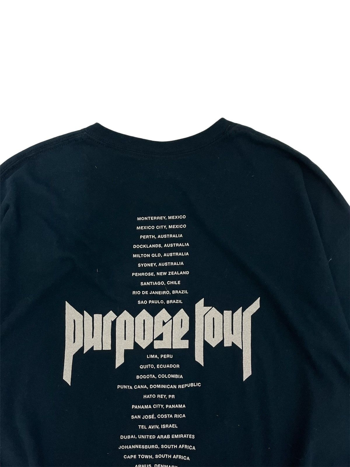 Band Tees × Justin Bieber Justin Bieber Purpose Tour T Shirt Big Face Logo Size XL Size US XL / EU 56 / 4 - 5 Thumbnail