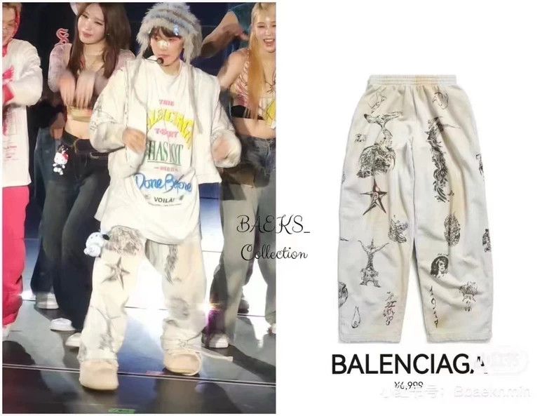 Balenciaga Balenciaga size S Tattoos, tattoos, mud-dyed graffiti pant Size US 26 / EU 42 - 5 Thumbnail