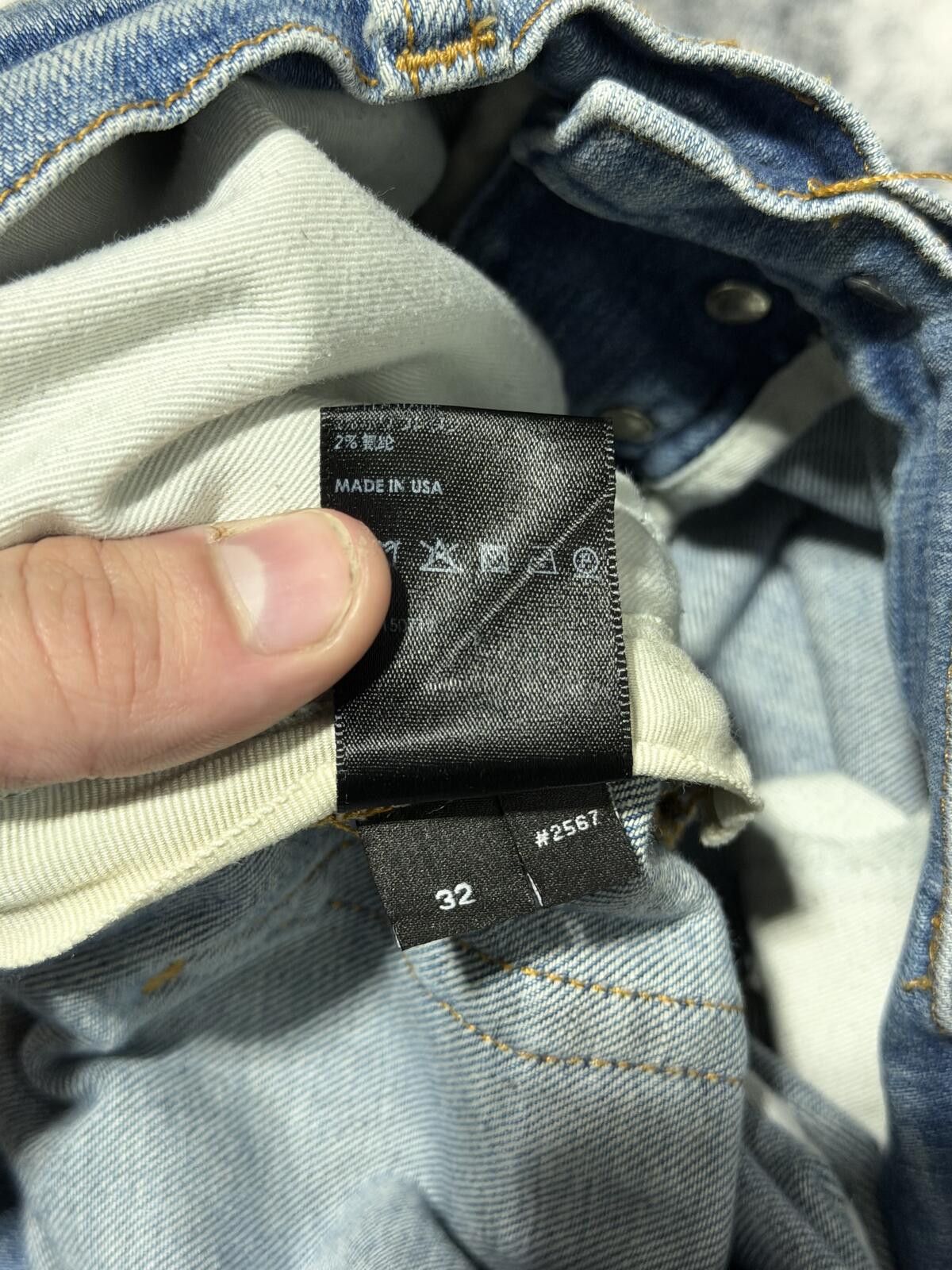 Amiri Amiri Thrasher Orange Indigo Denim - Sz32 Size US 32 / EU 48 - 6 Thumbnail