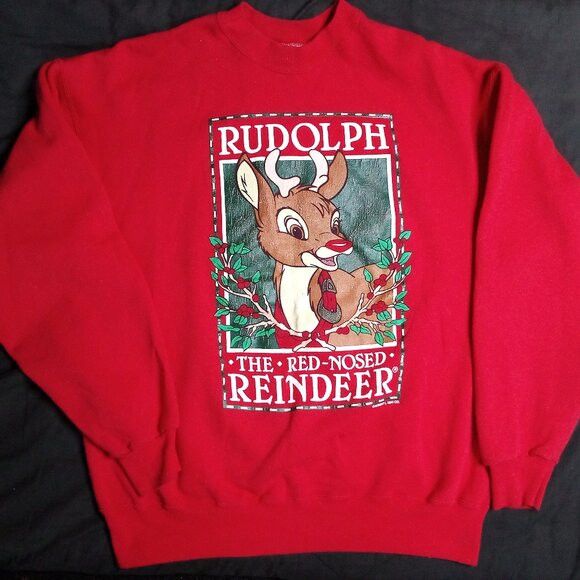 Vintage Vintage Rudolph Red-Nosed Reindeer Crewneck Sweatshirt Size US XL / EU 56 / 4 - 2 Thumbnail