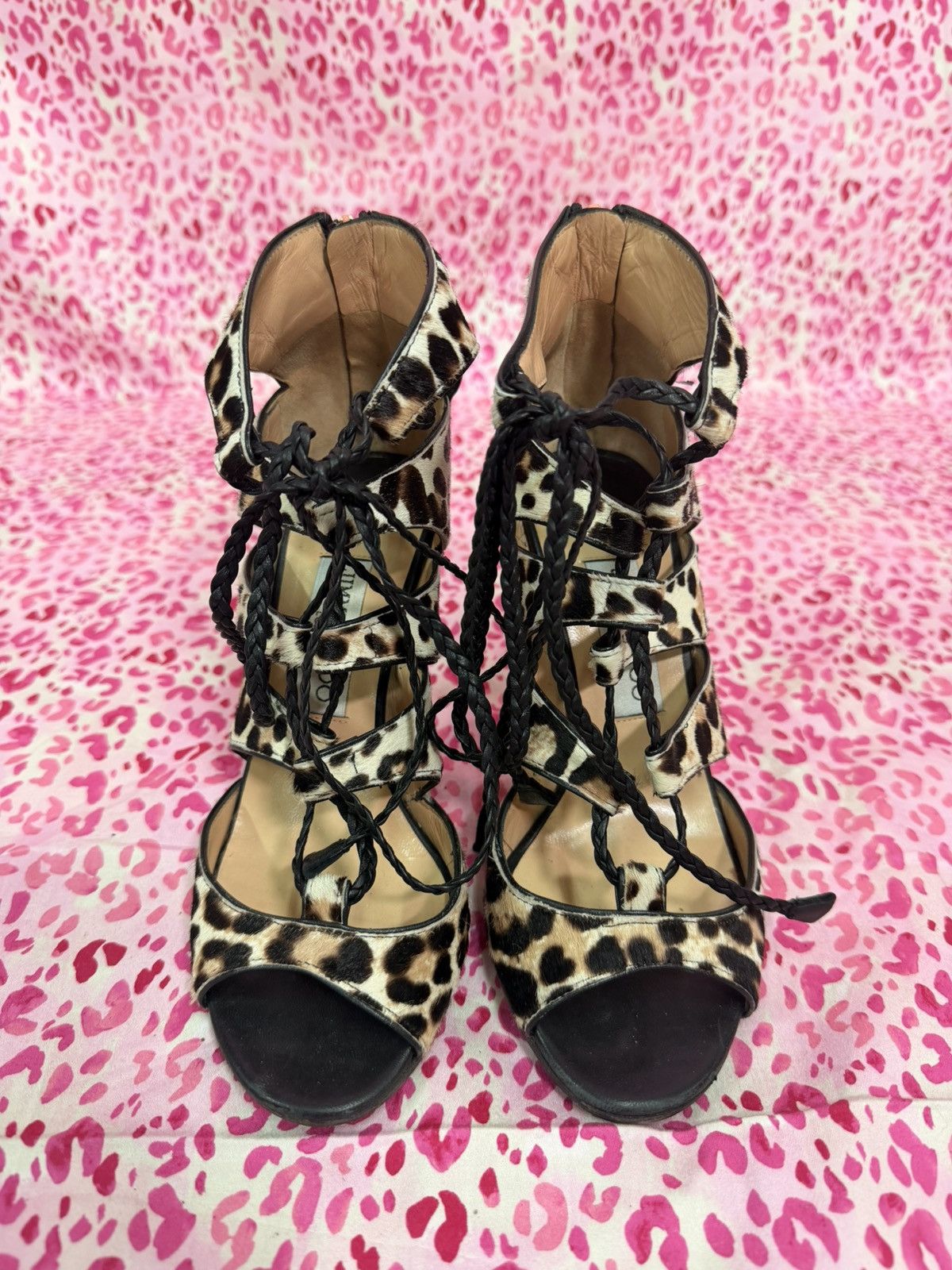 Jimmy Choo Jimmy Choo Leopard Print Cage Booties Size US 6.5 / IT 36.5 - 2 Thumbnail