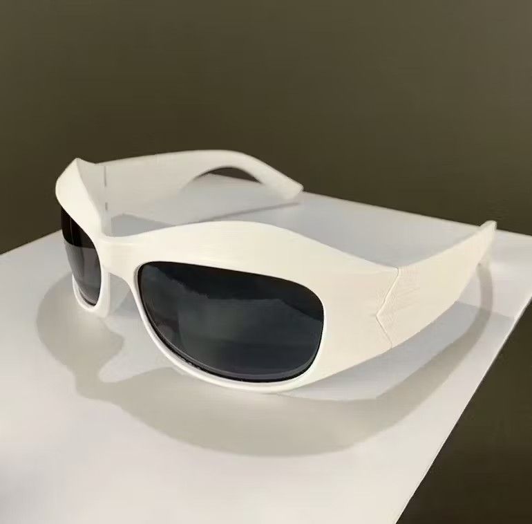 Jewelry × Vintage White Bubble Eye Dystopian Sunglasses Retro Cyber Archive Size ONE SIZE - 4 Thumbnail