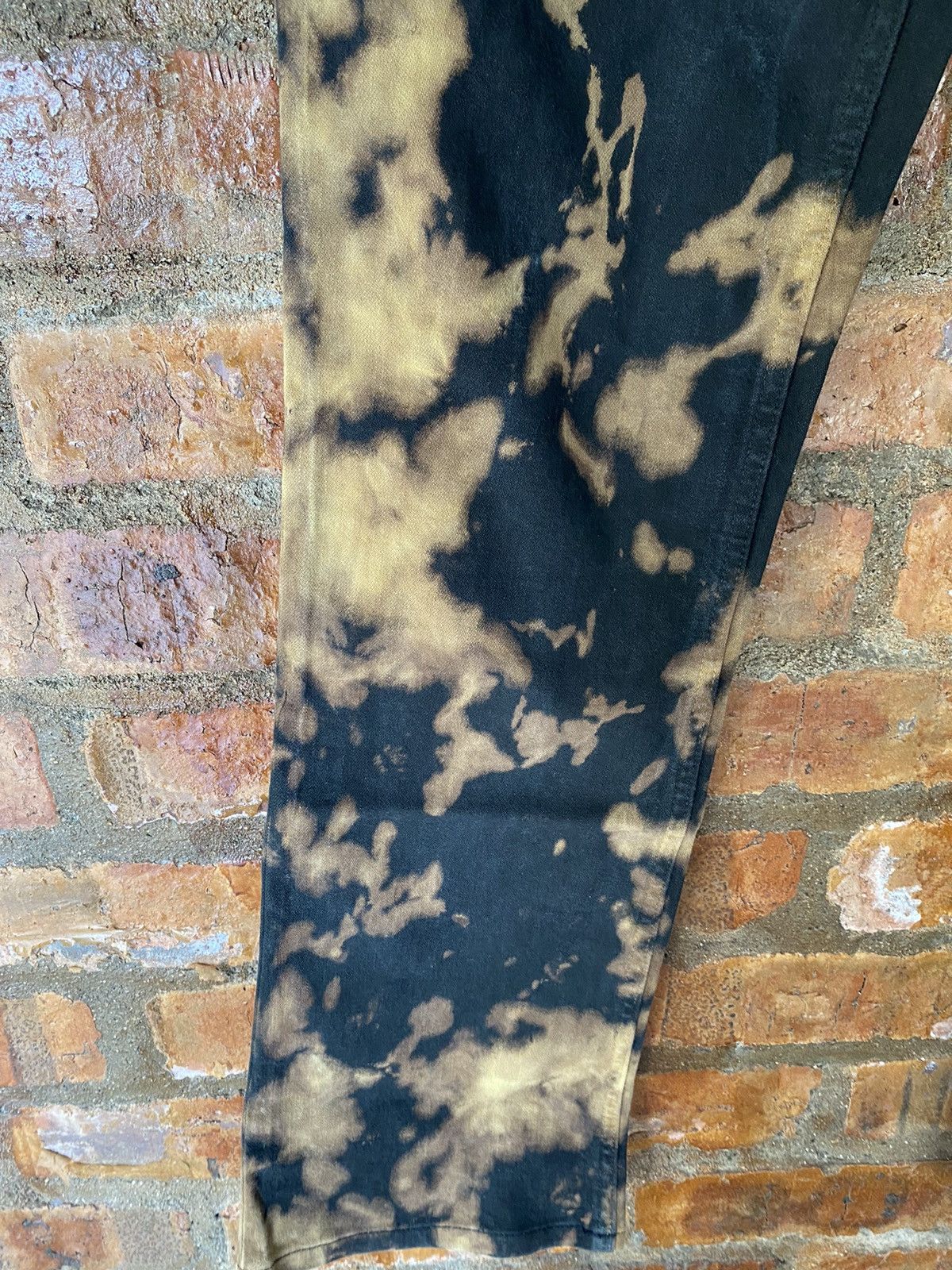 Japanese Brand × KMRii × Shellac SHELLAC Japan Bleach Wash black flare pants Size US 33 - 8 Thumbnail
