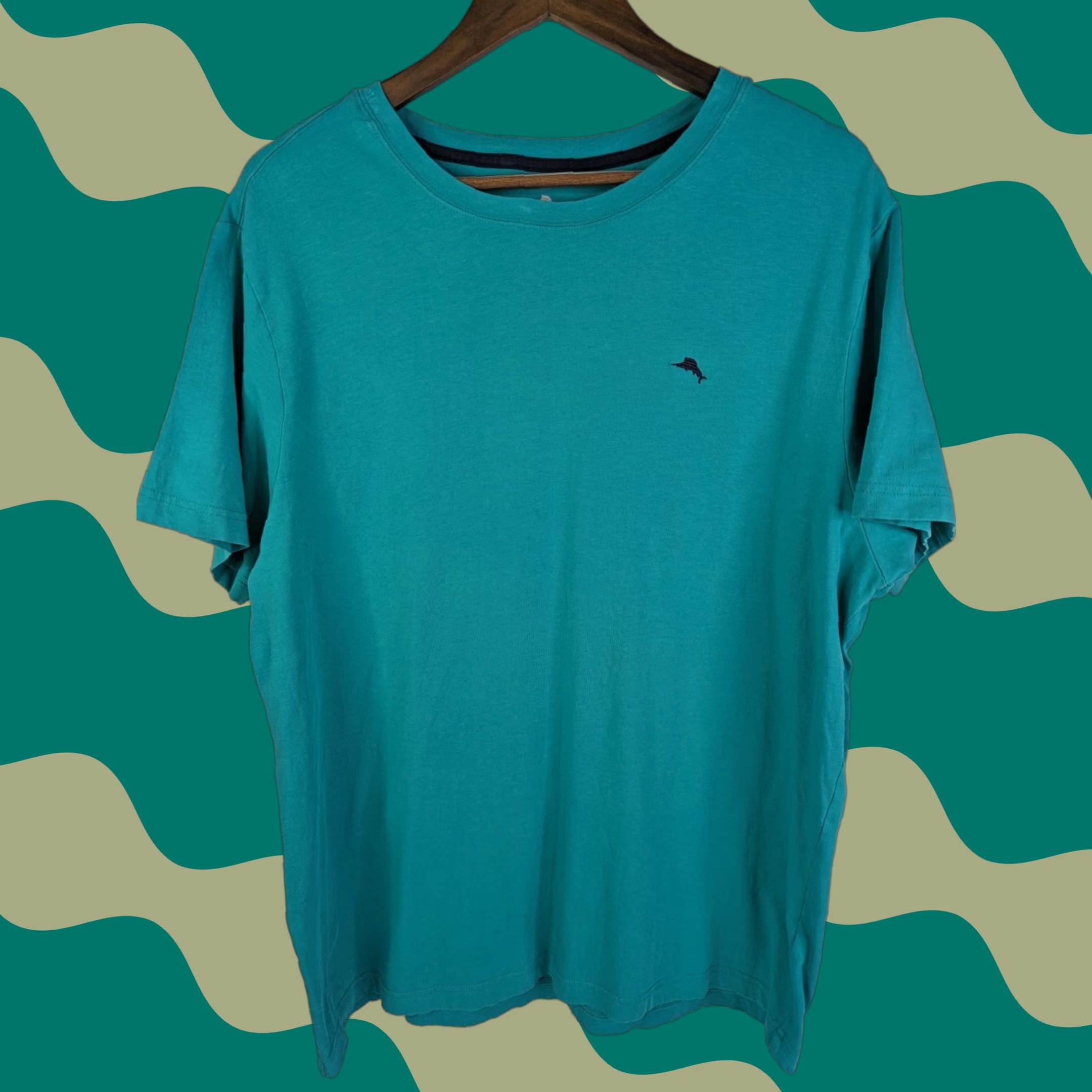 Tommy Bahama Tommy Bahama Shirt Men L Teal Island Sleepwear Crew Neck Short Sleeve Pullover 95% Cotton 5% Spandex Size US L / EU 52-54 / 3 - 1 Thumbnail