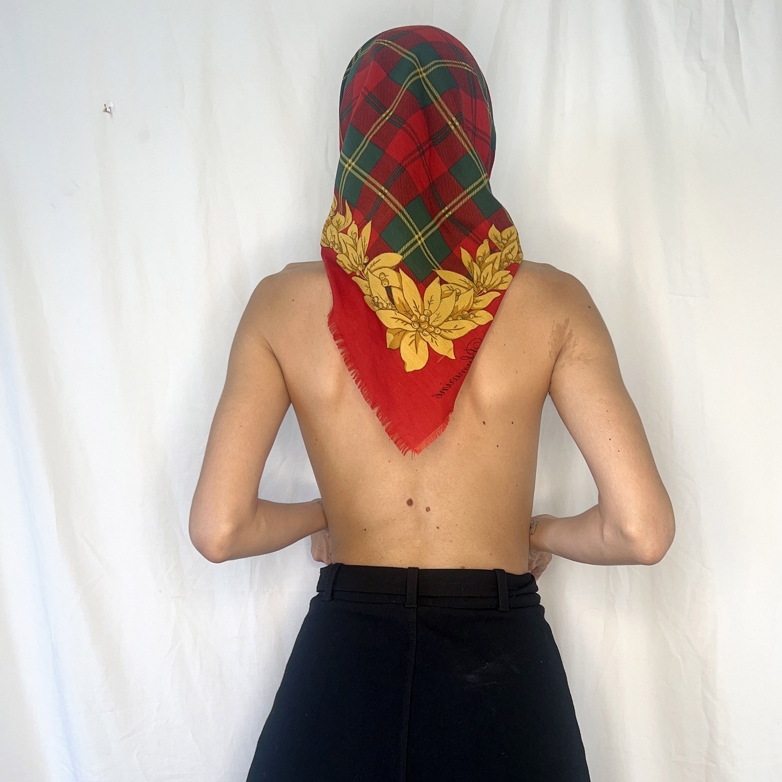 Blumarine Blumarine red plaid wool scarf Size ONE SIZE - 3 Thumbnail