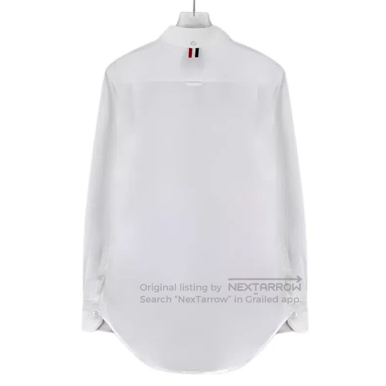 Thom Browne Thom Browne White Cotton Lapel Single Breasted Long Sleeve Size US XXS / EU 40 - 2 Thumbnail