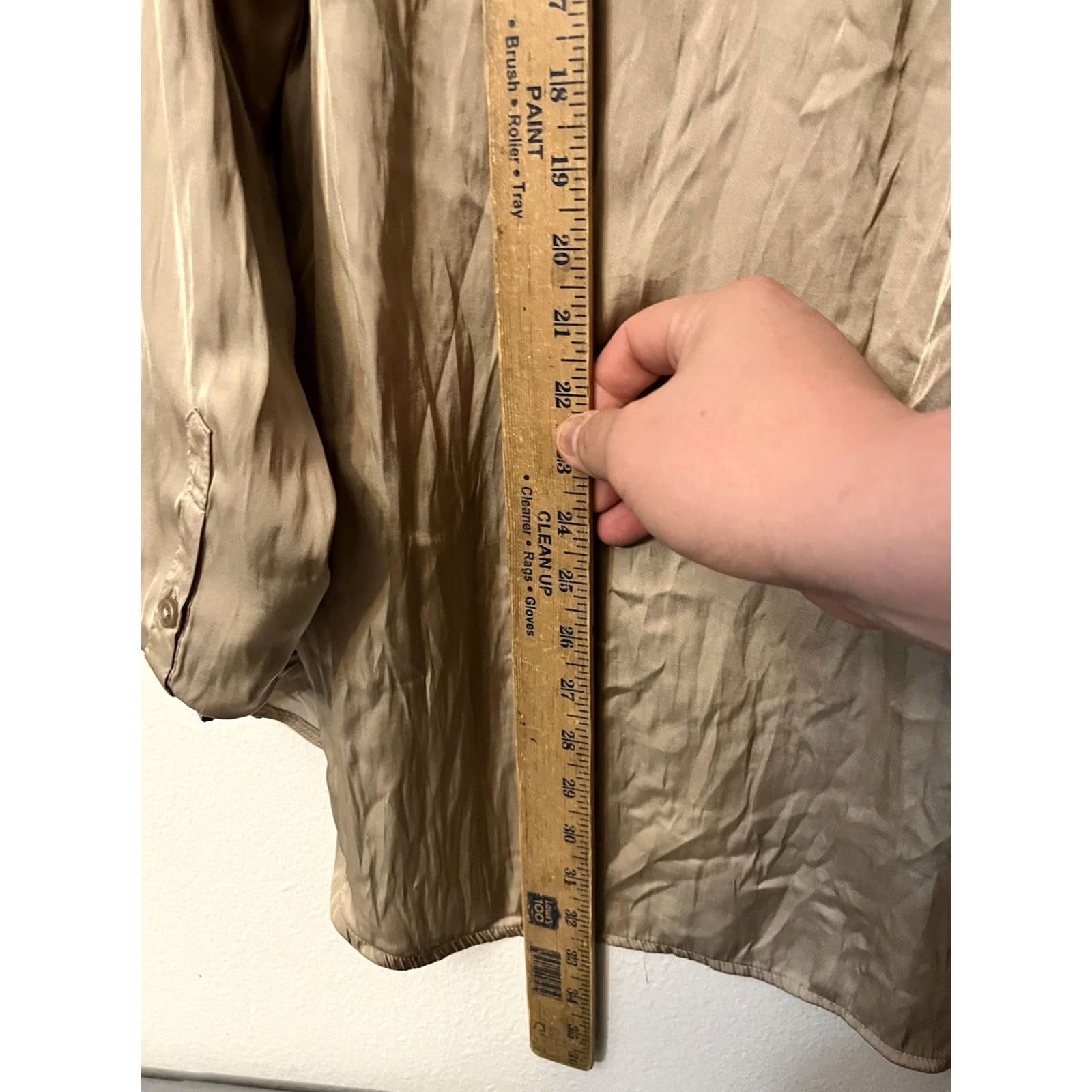 Old Navy Old Navy Button-Up Shirt Womens Medium Tall Brown Collared Long Sleeve Polyester Lyocell Size M / US 6-8 / IT 42-44 - 5 Thumbnail