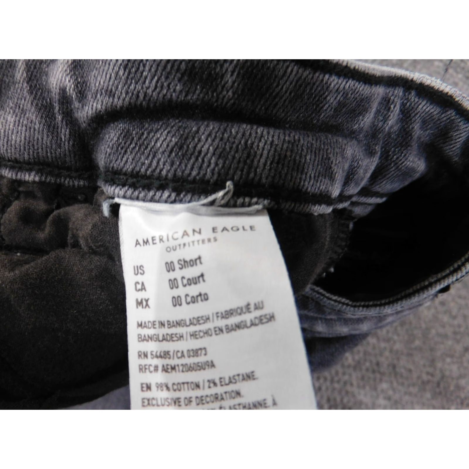 American Eagle Outfitters American Eagle Outfitters Jeans Women Jegging 00 Short Charcoal Gray Denim Zipper Stretch Classic Inseam 25 in Regular Fit Size 40" / US 18 - 6 Thumbnail