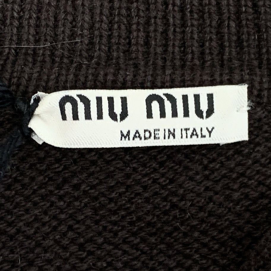 Miu Miu Miu Miu Striped Long-sleeve Knit Cardigan K26WX Size M / US 6-8 / IT 42-44 - 5 Thumbnail