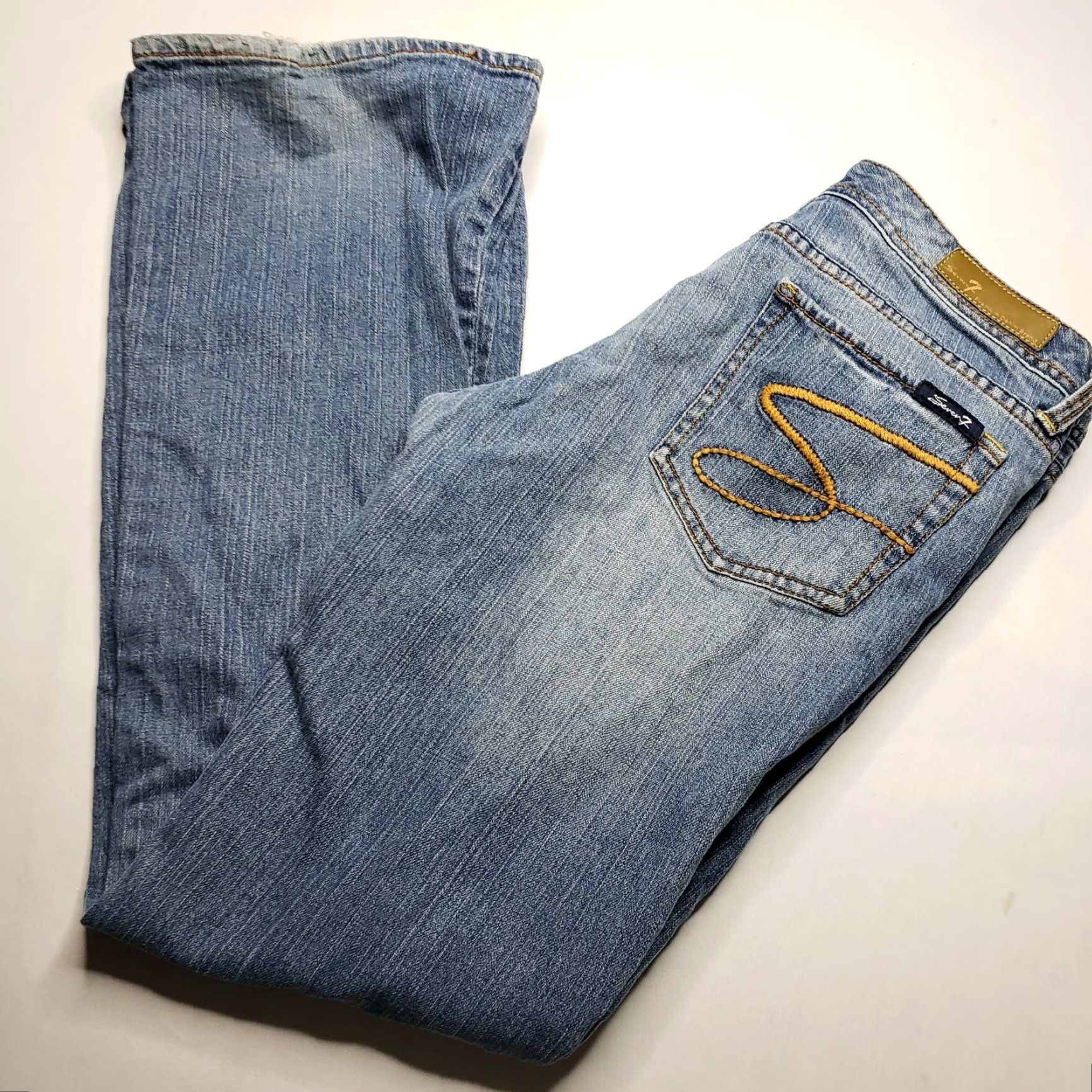 Vintage Seven 7 Premium Jeans Womens Sz 32 Medium Wash Pants Jeans Size 24" / US 00 / IT 34 - 6 Thumbnail