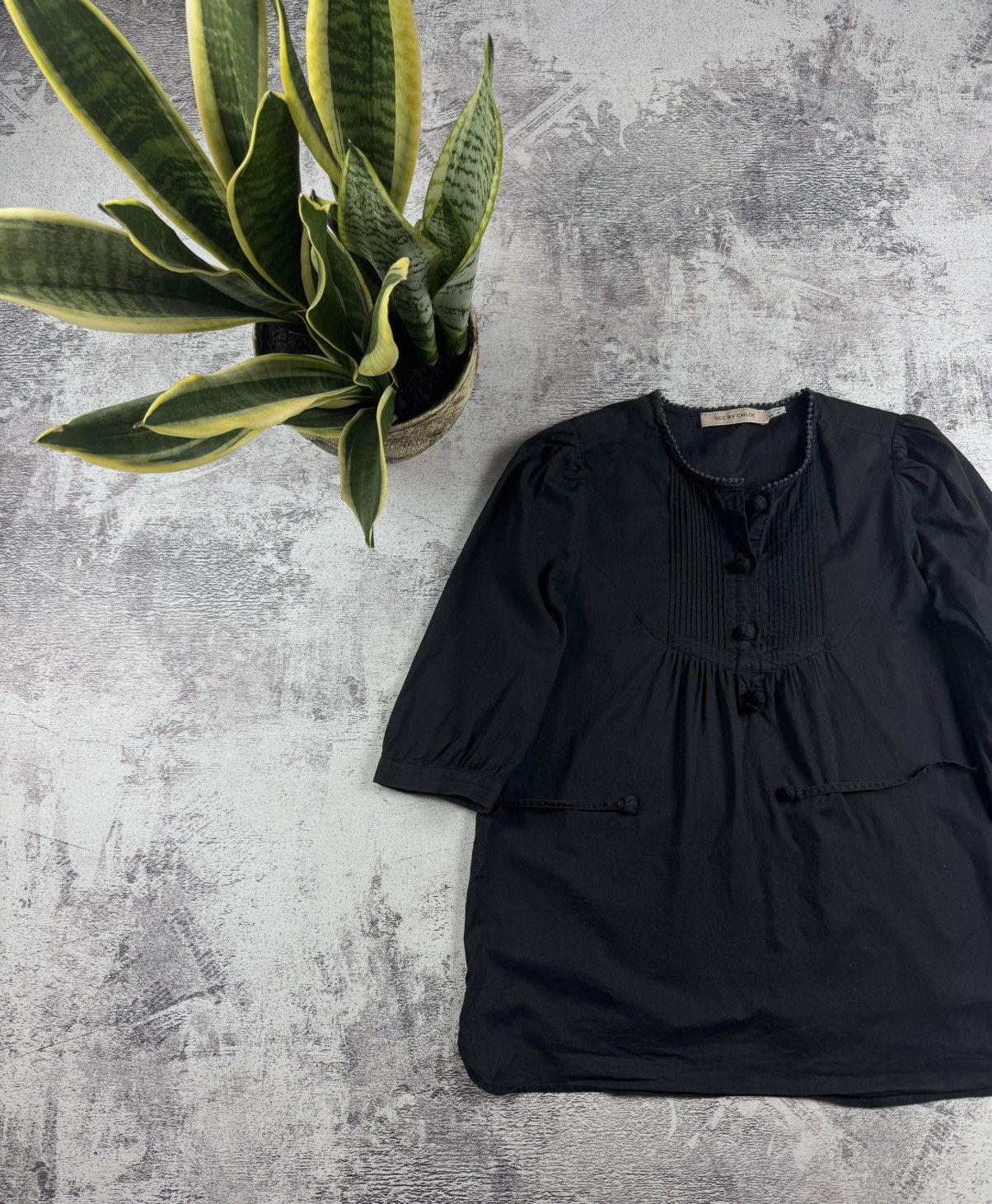 See by Chloe See By Chloé 6 Size Y2K Button Black Women's Shirt Blouse Tunic Top Dress IT 44 Size M / US 6-8 / IT 42-44 - 2 Thumbnail