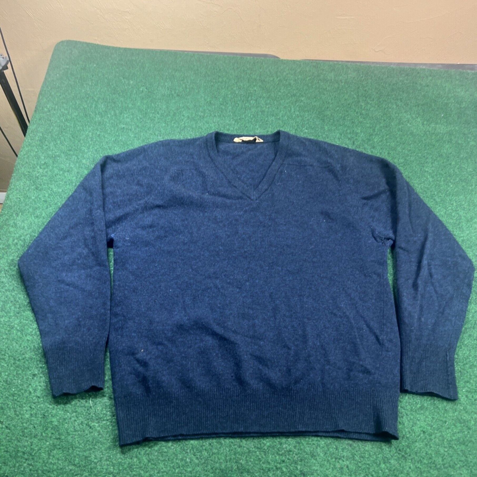 Vintage Vintage Byford London New York Cotton Knit Blue Sweater Mens Large USA Size US L / EU 52-54 / 3 - 1 Thumbnail