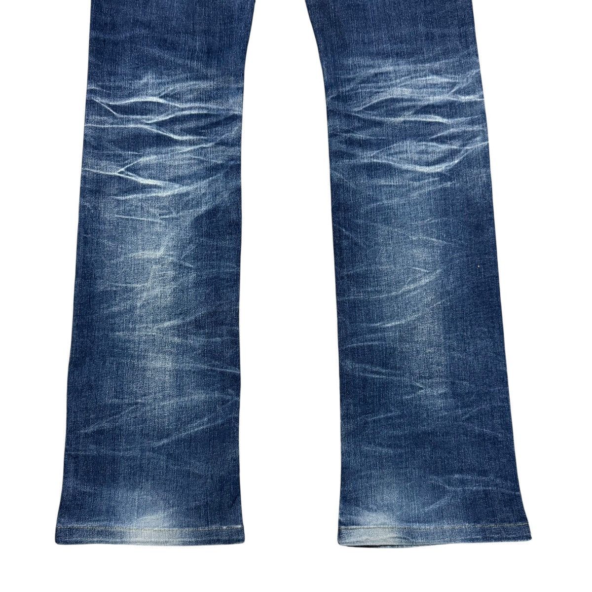 Tornado Mart Tornado Mart Acid Wash Denim Low Flare Jeans Size US 31 - 15 Thumbnail